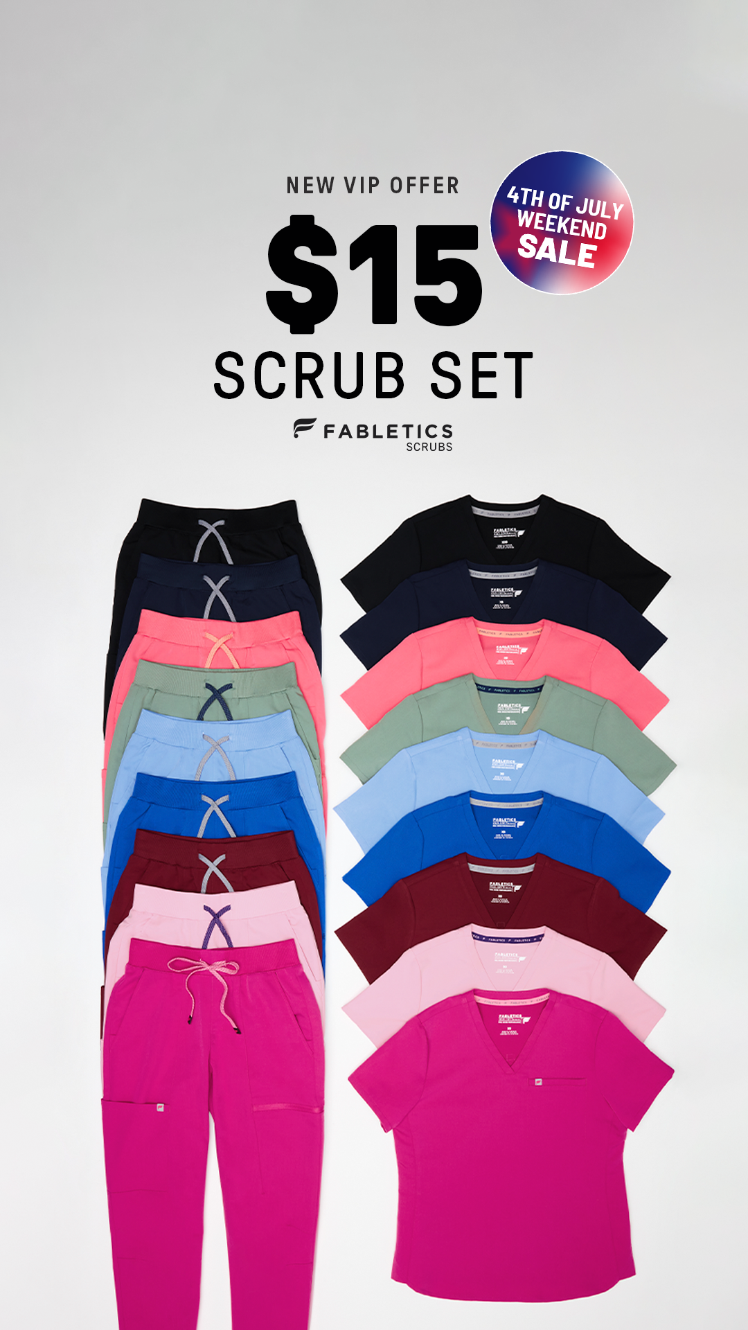 Fabletics Scrubs Facebook ad