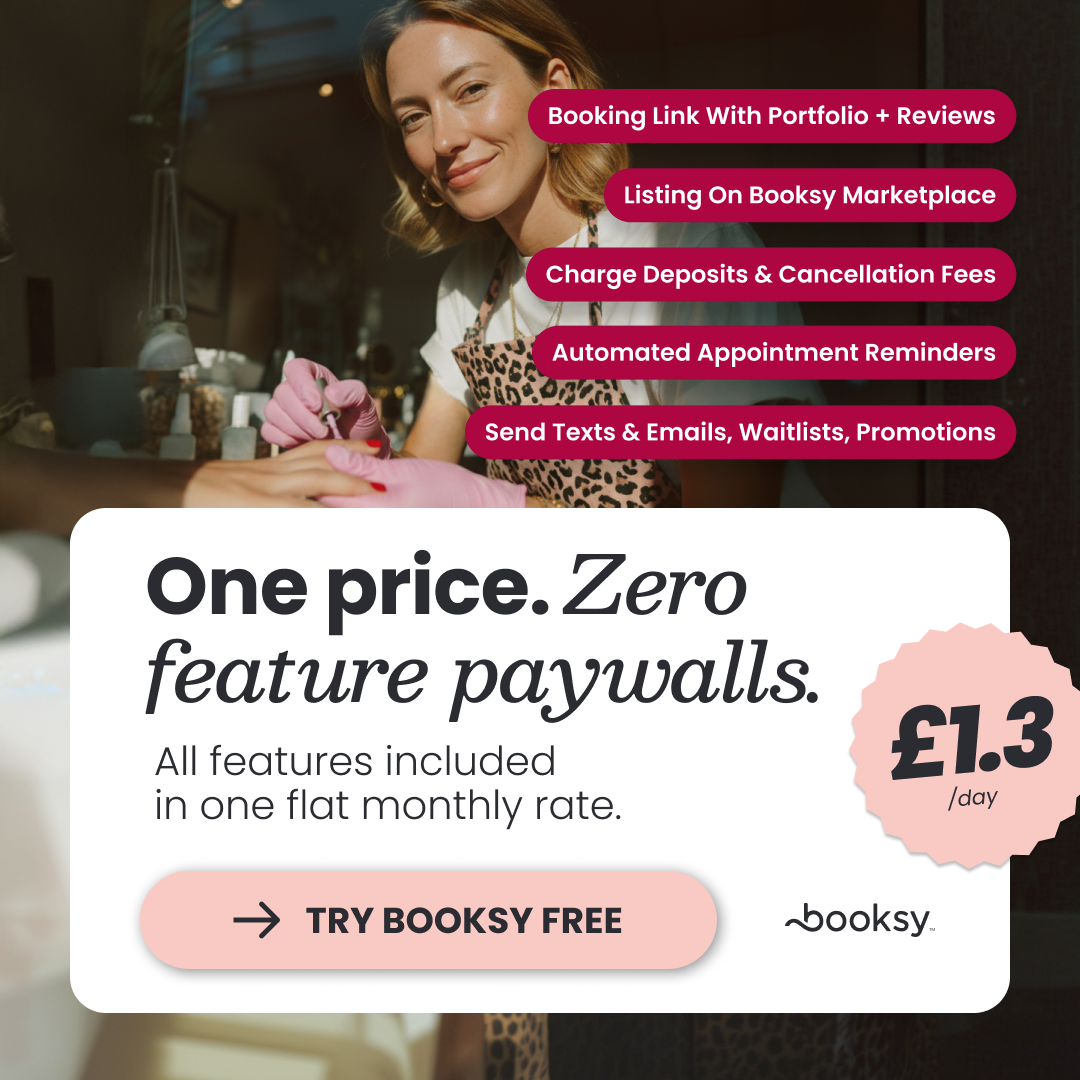 Booksy UK Facebook ad