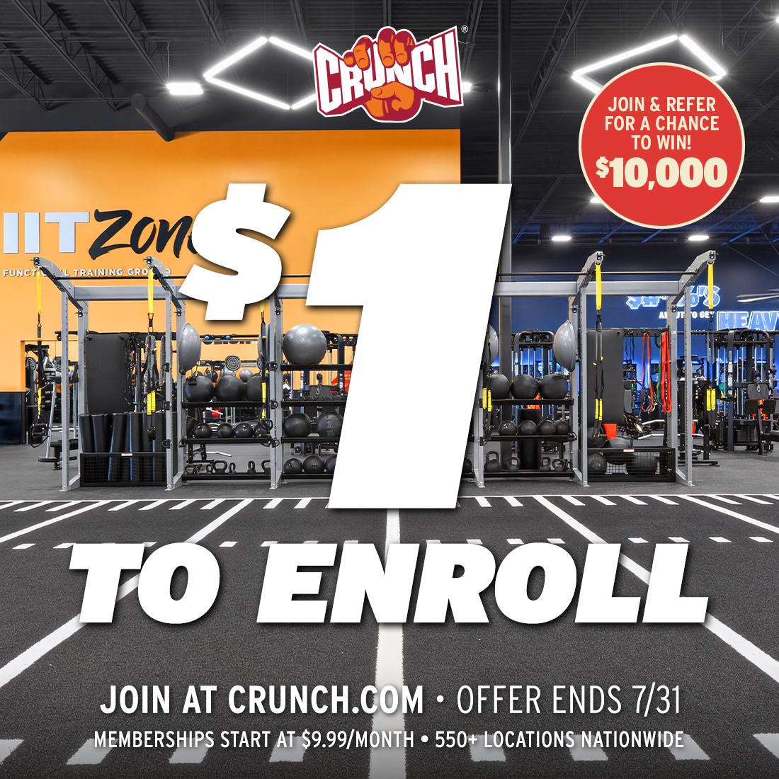 Crunch Fitness - Coral Ridge Facebook ad from Jul 4, 2026