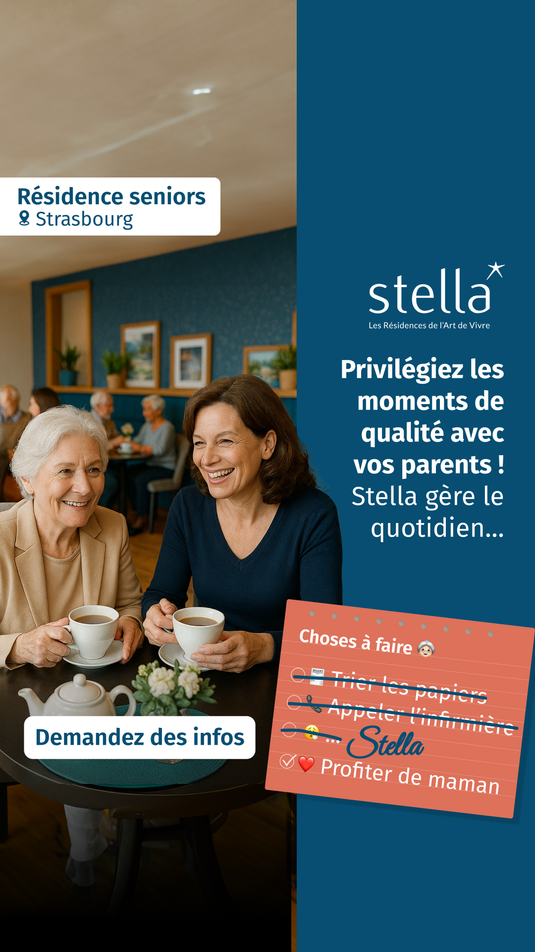 Stella Résidences Seniors Facebook ad
