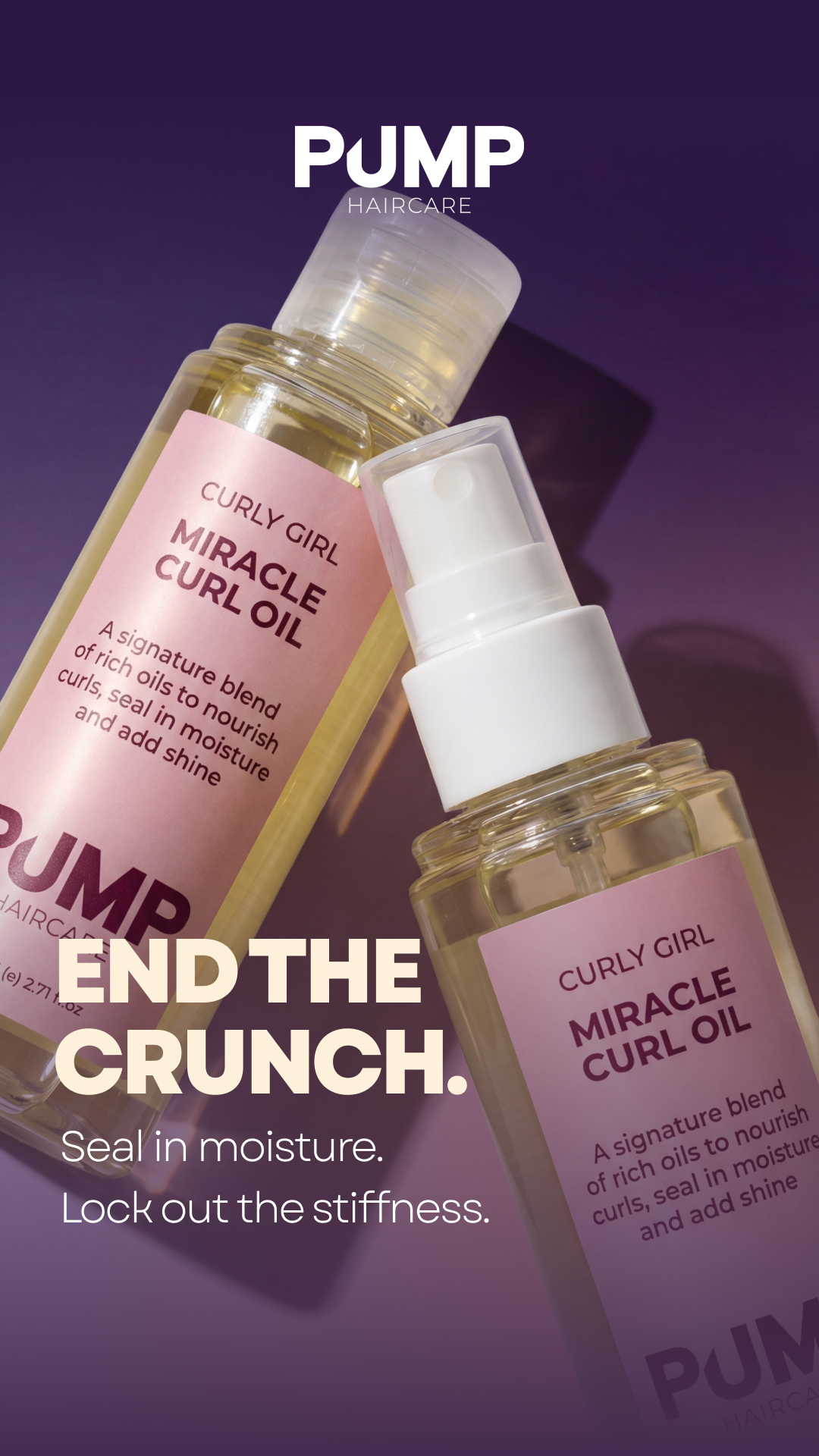 Pump Haircare Facebook ad from Feb 27, 2026