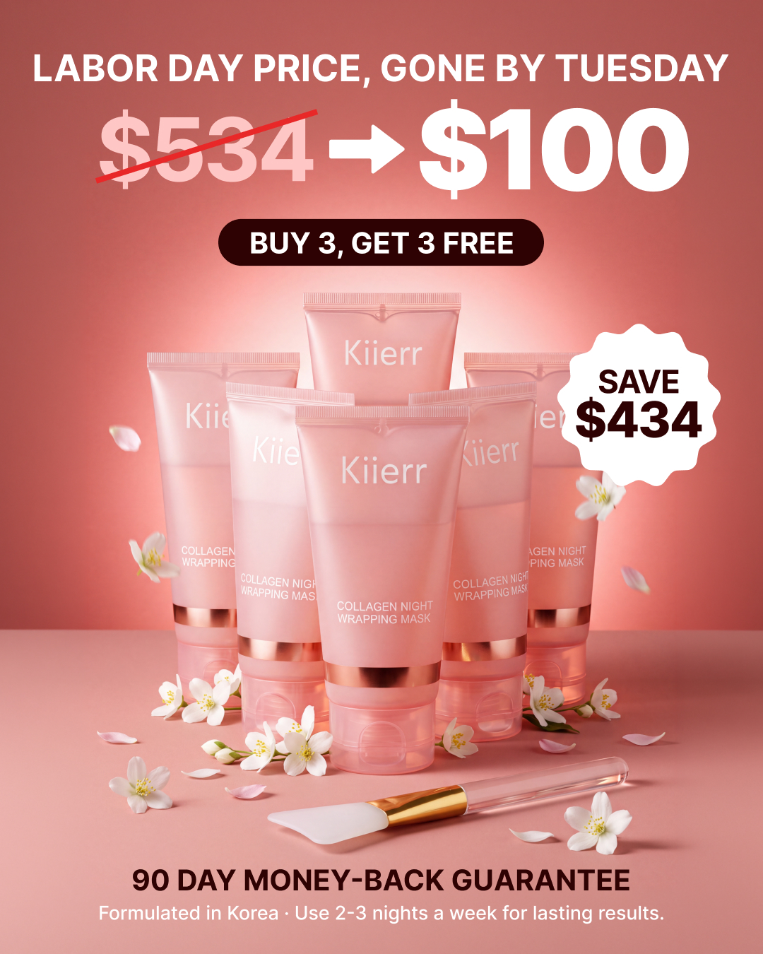 Korean Beauty Secrets Facebook ad: $356? No. Just $100