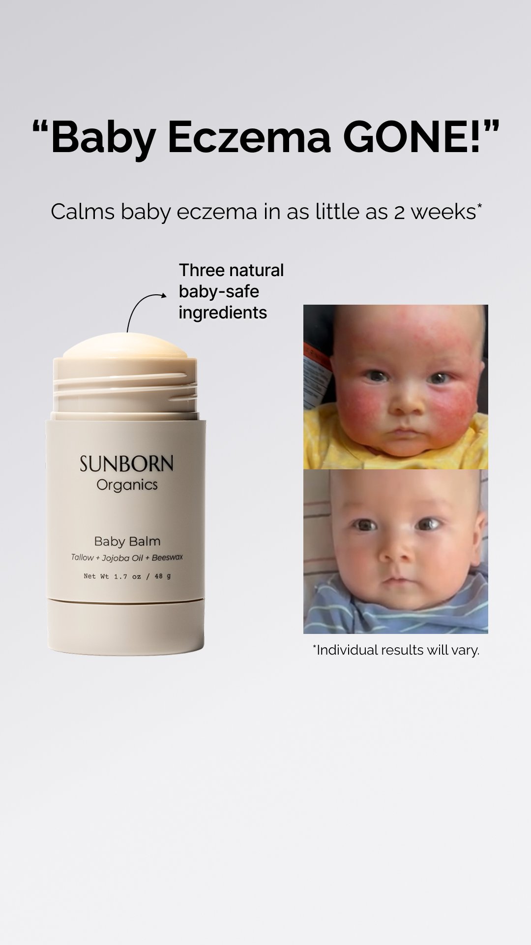 Sunborn Organics Facebook ad