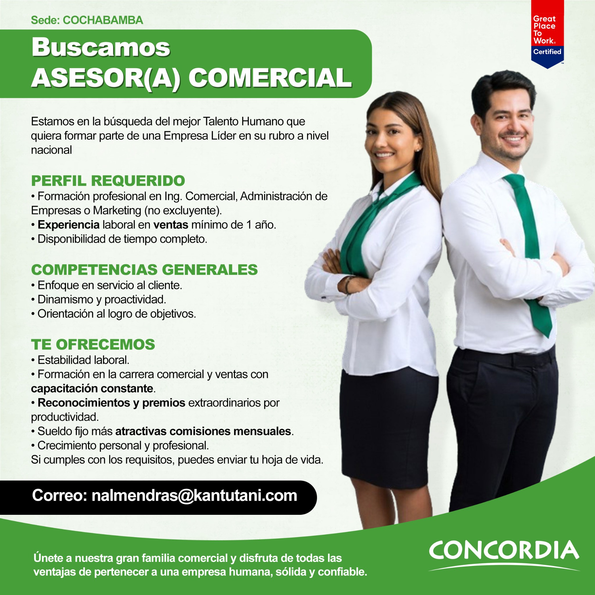 Concordia - Asesora Comercial Noelia Almendras Facebook ad: Envía tu CV