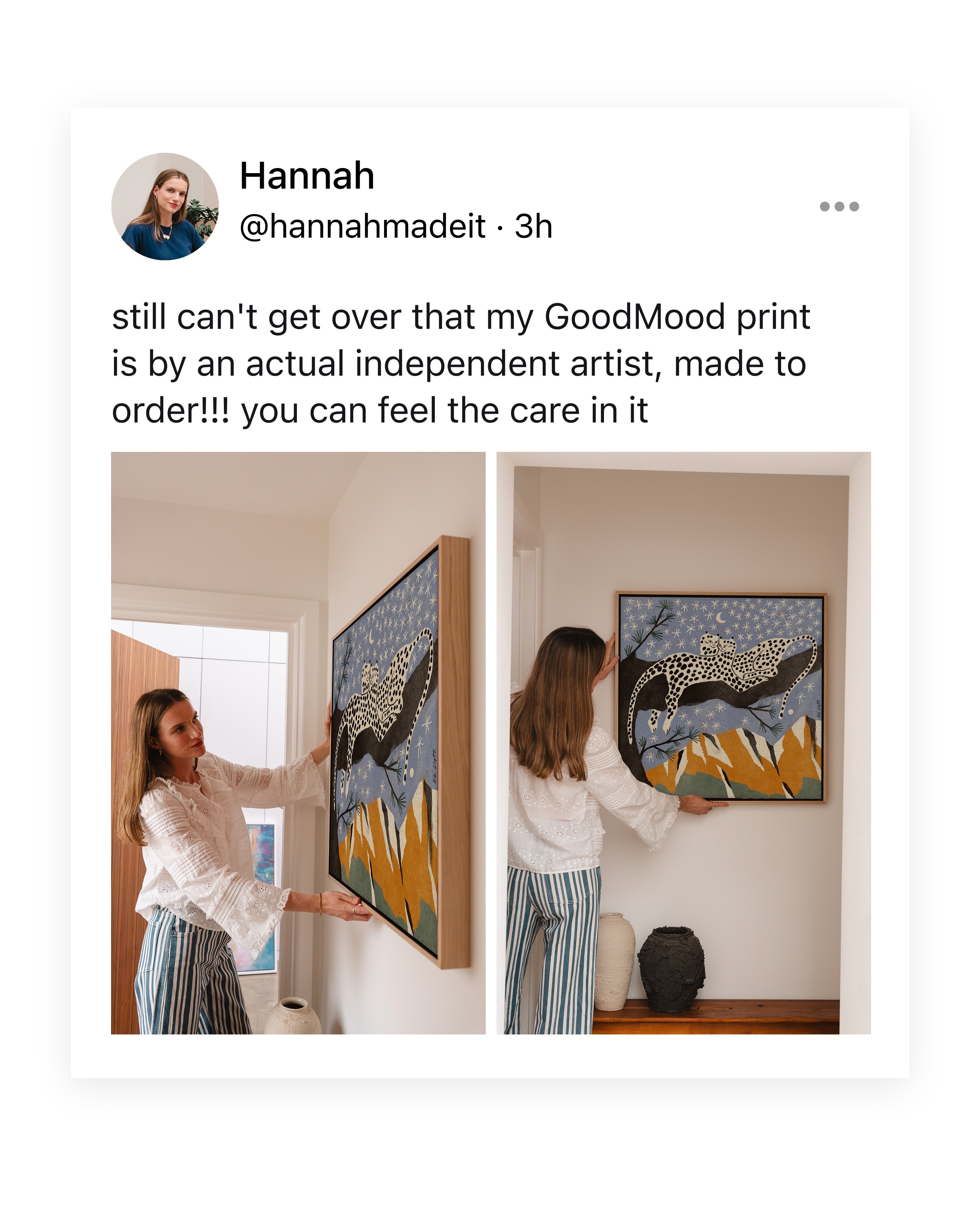 GoodMood Facebook ad: Discover art that transforms your space