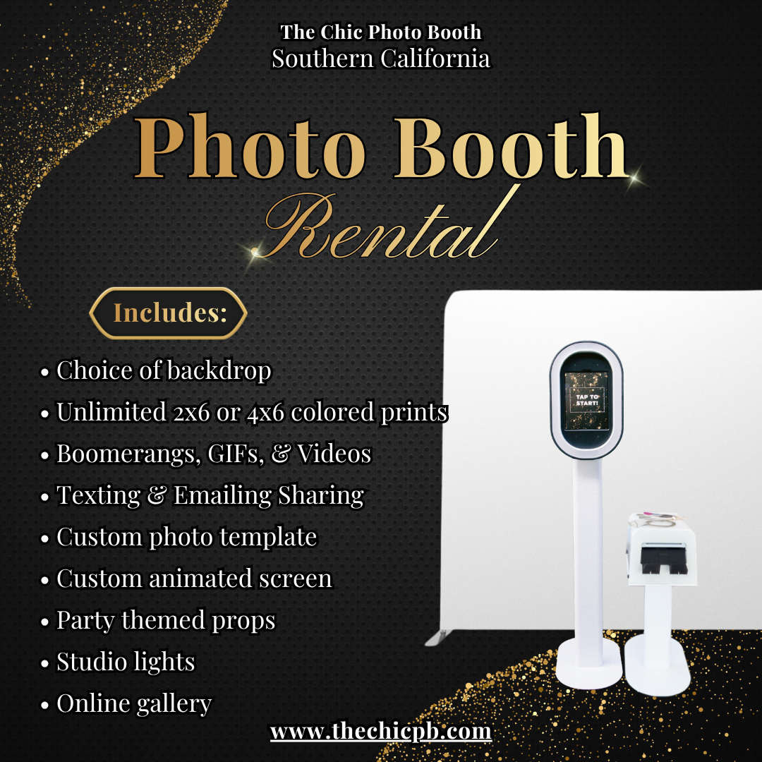 The Chic Photo Booth Facebook ad: Photo Booth Rentals