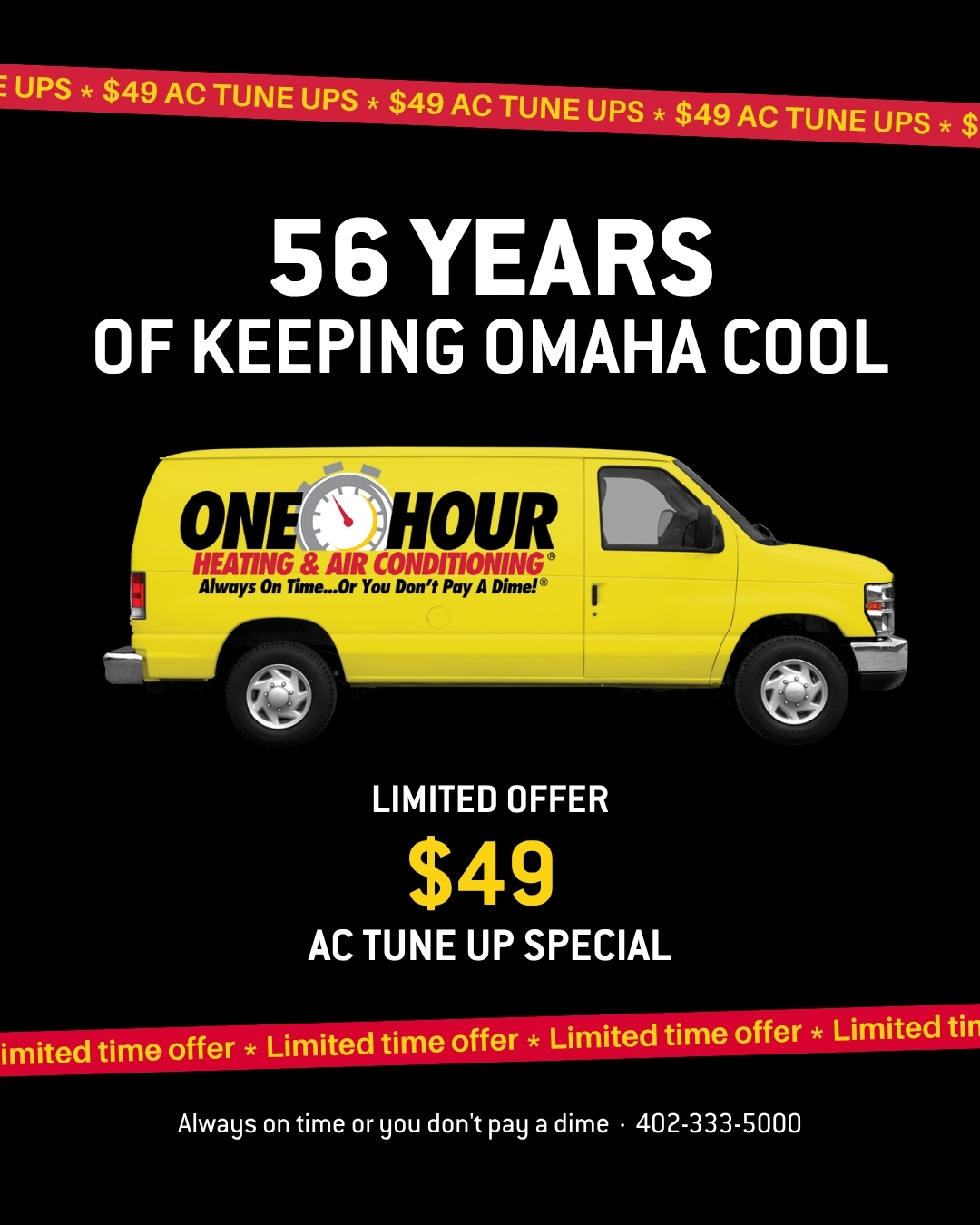 McCarthy's One Hour Heating & Air Conditioning Facebook ad from Jun 5, 2026