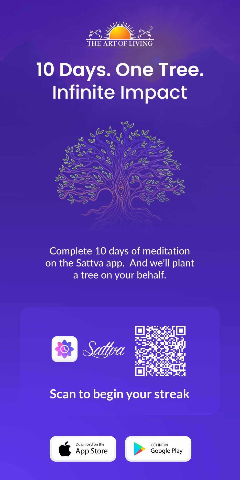 The Art of Living Facebook ad