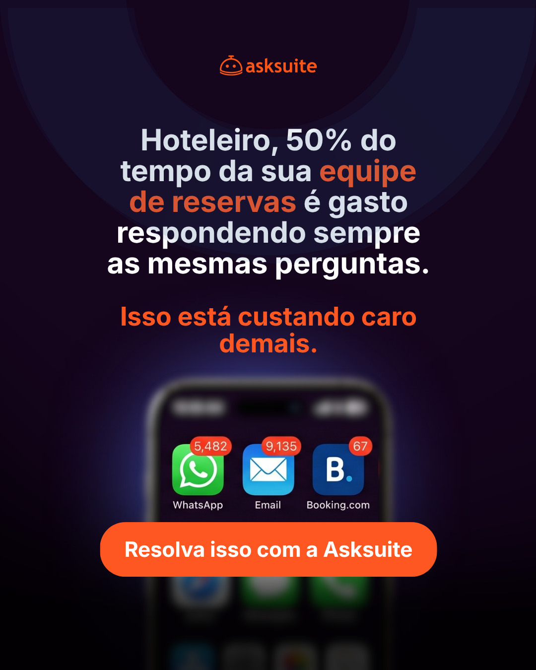 Asksuite AI Booking Assistant Facebook ad