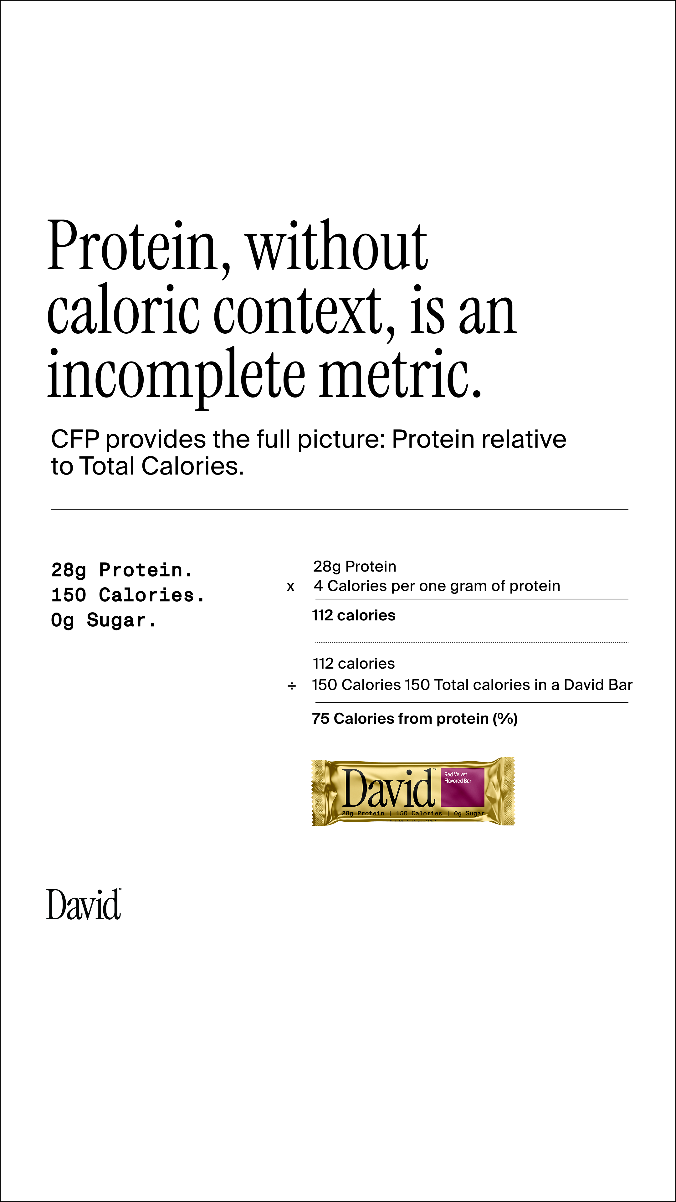 David Protein Facebook ad