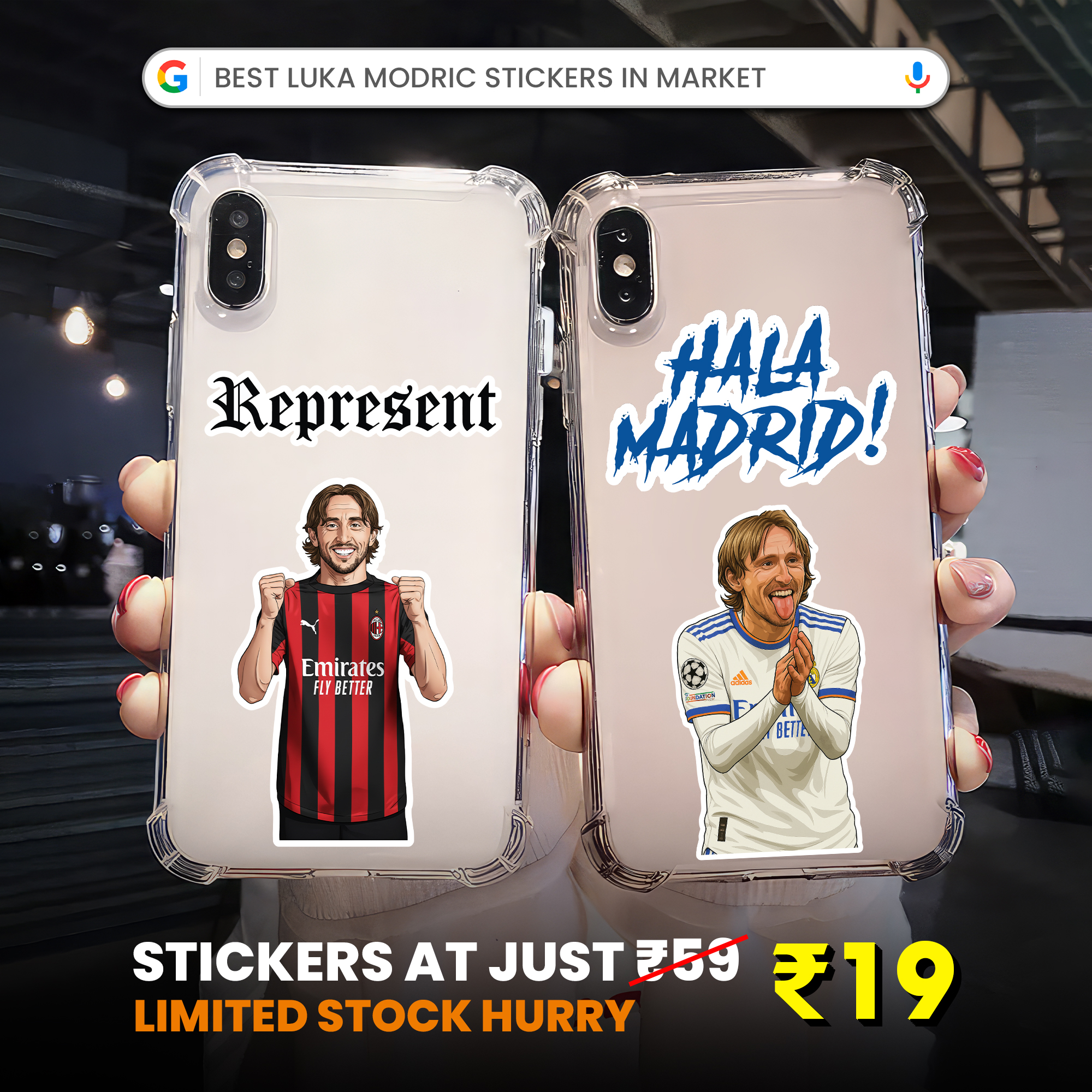 Sticky Funk Facebook ad: Luka Modrić Stickers From ₹19