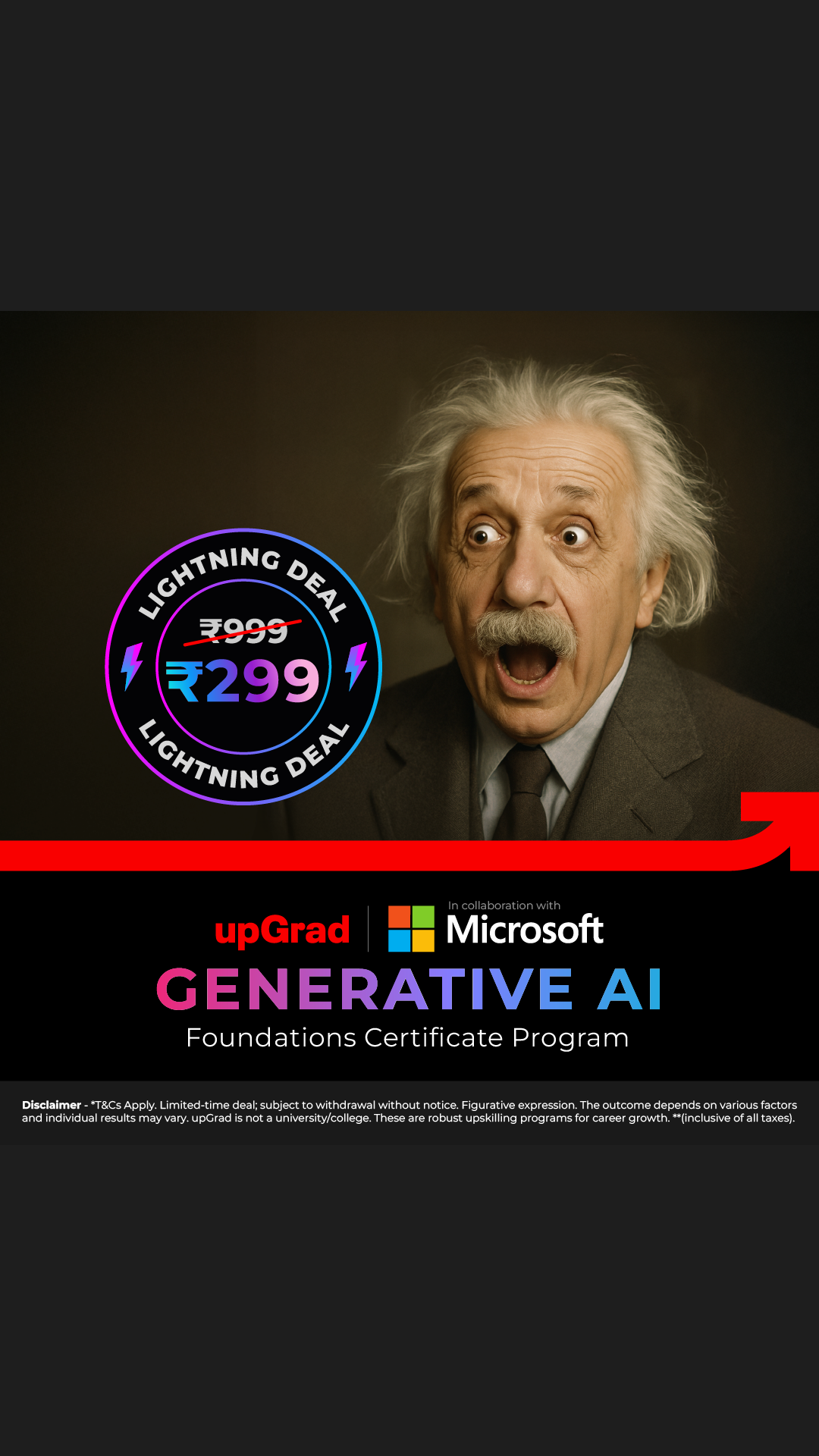 upGrad Facebook ad