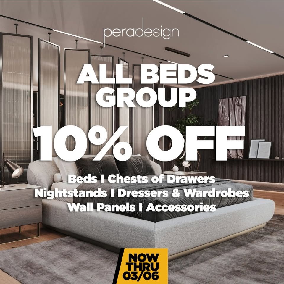 Pera Design Usa Facebook ad: LIMITED-TIME ADVANTAGE, 10% OFF