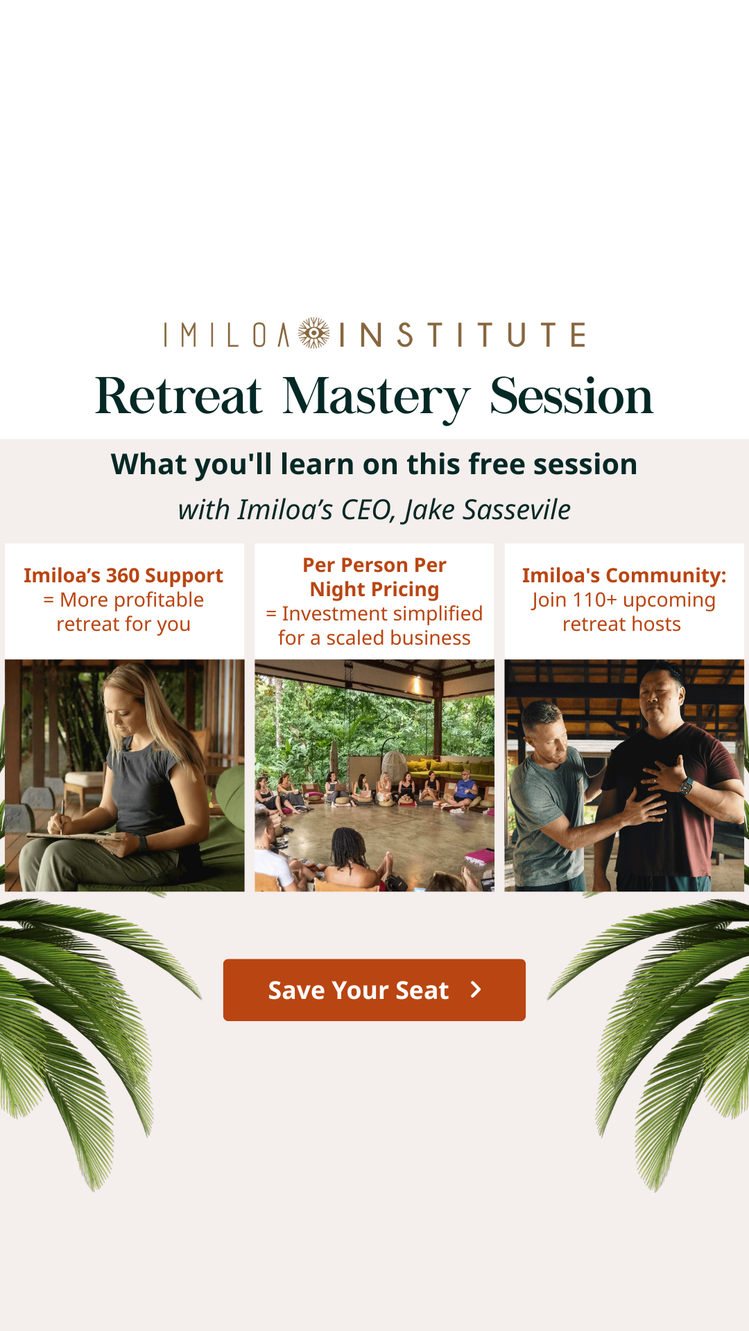 The Imiloa Institute Facebook ad: The All Inclusive Retreat Solution