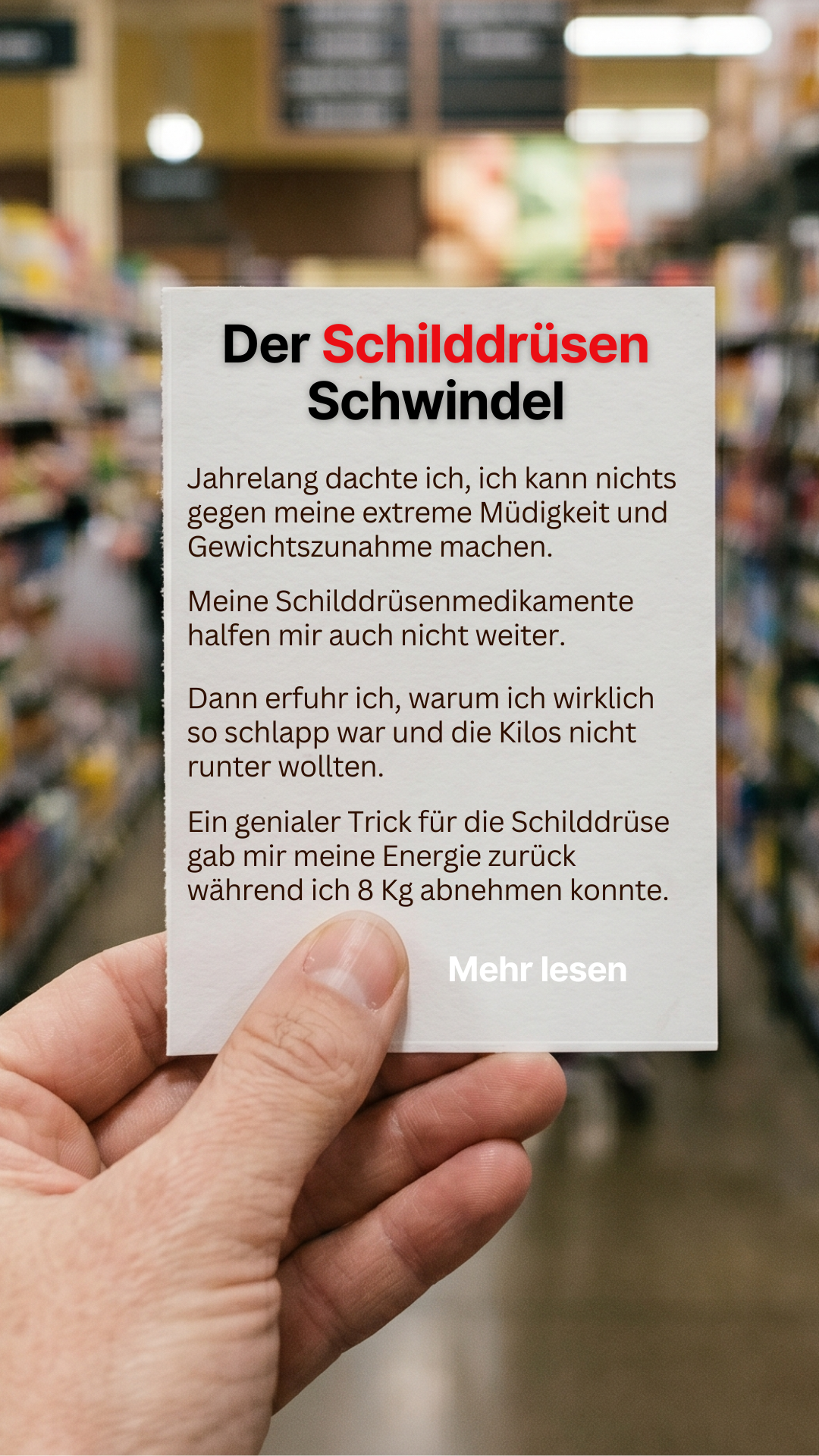 Mission Schilddrüse Facebook ad