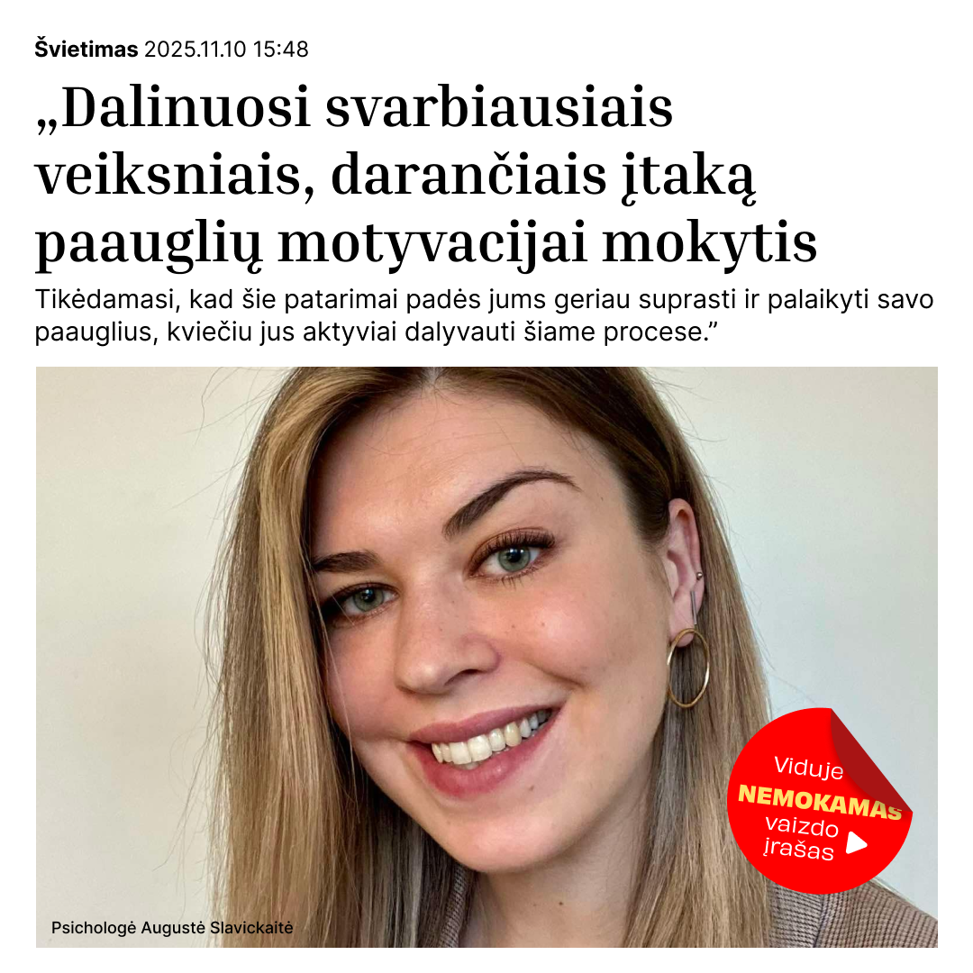 Psichologė Augustė Facebook ad