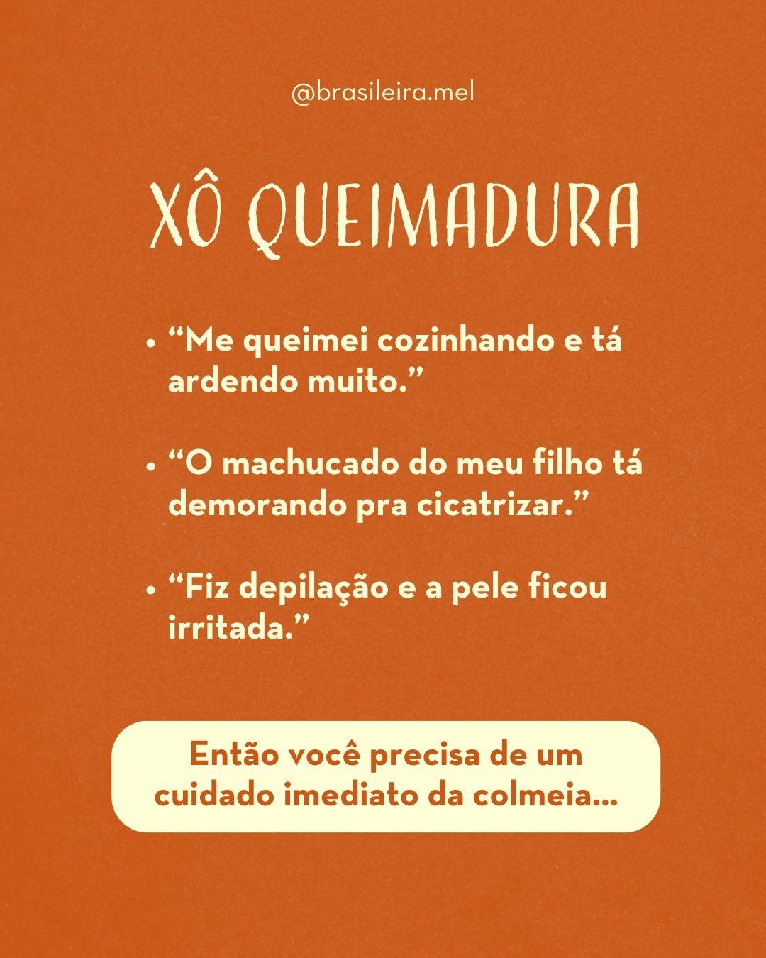 Apiário Brasileira Facebook ad: Para pequenos cortes, queimaduras leves, depilação ou…