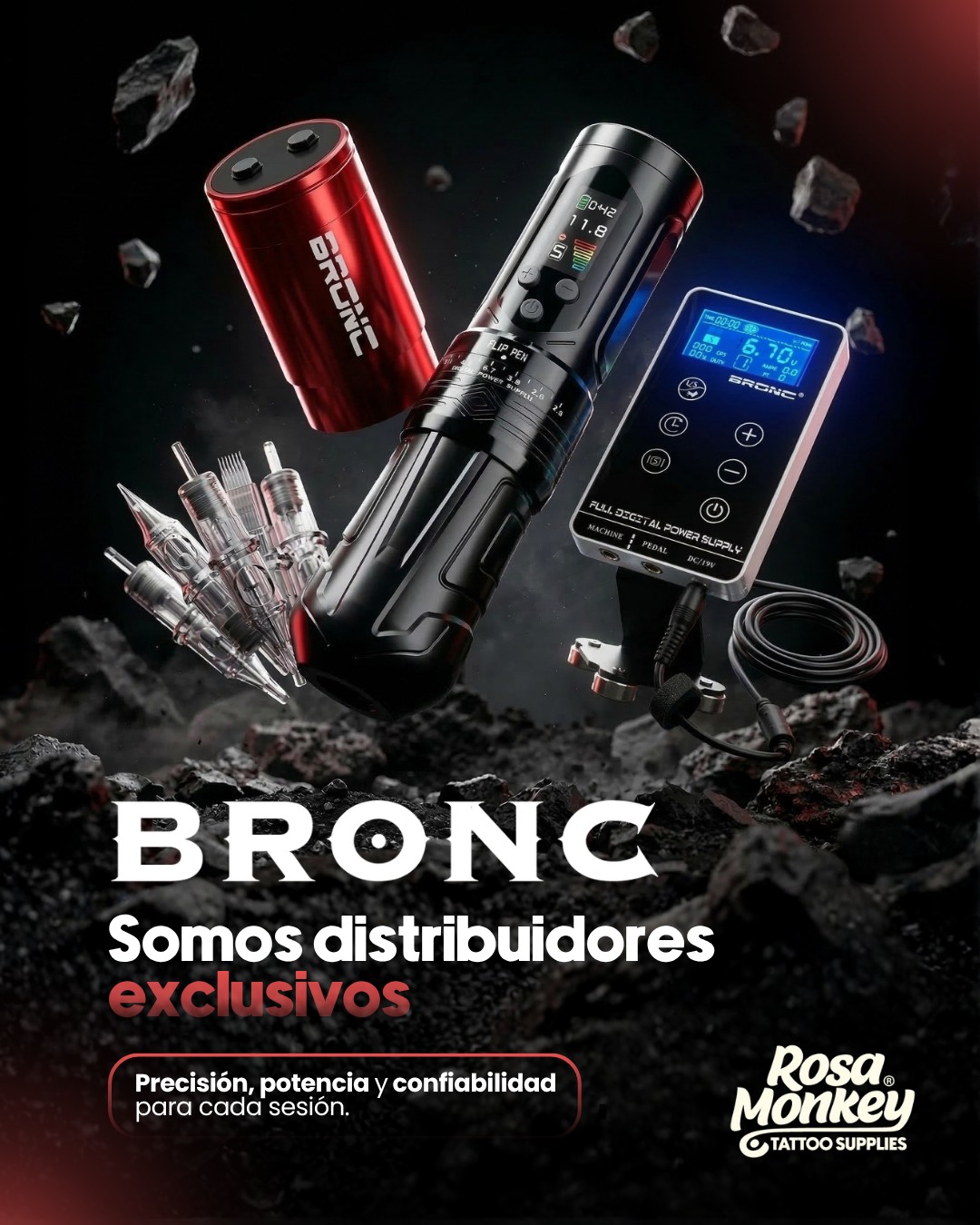 Rosa Monkey Tattoo Supplies Facebook ad: En Rosa Monkey somos distribuidores exclusivos de BRONC…