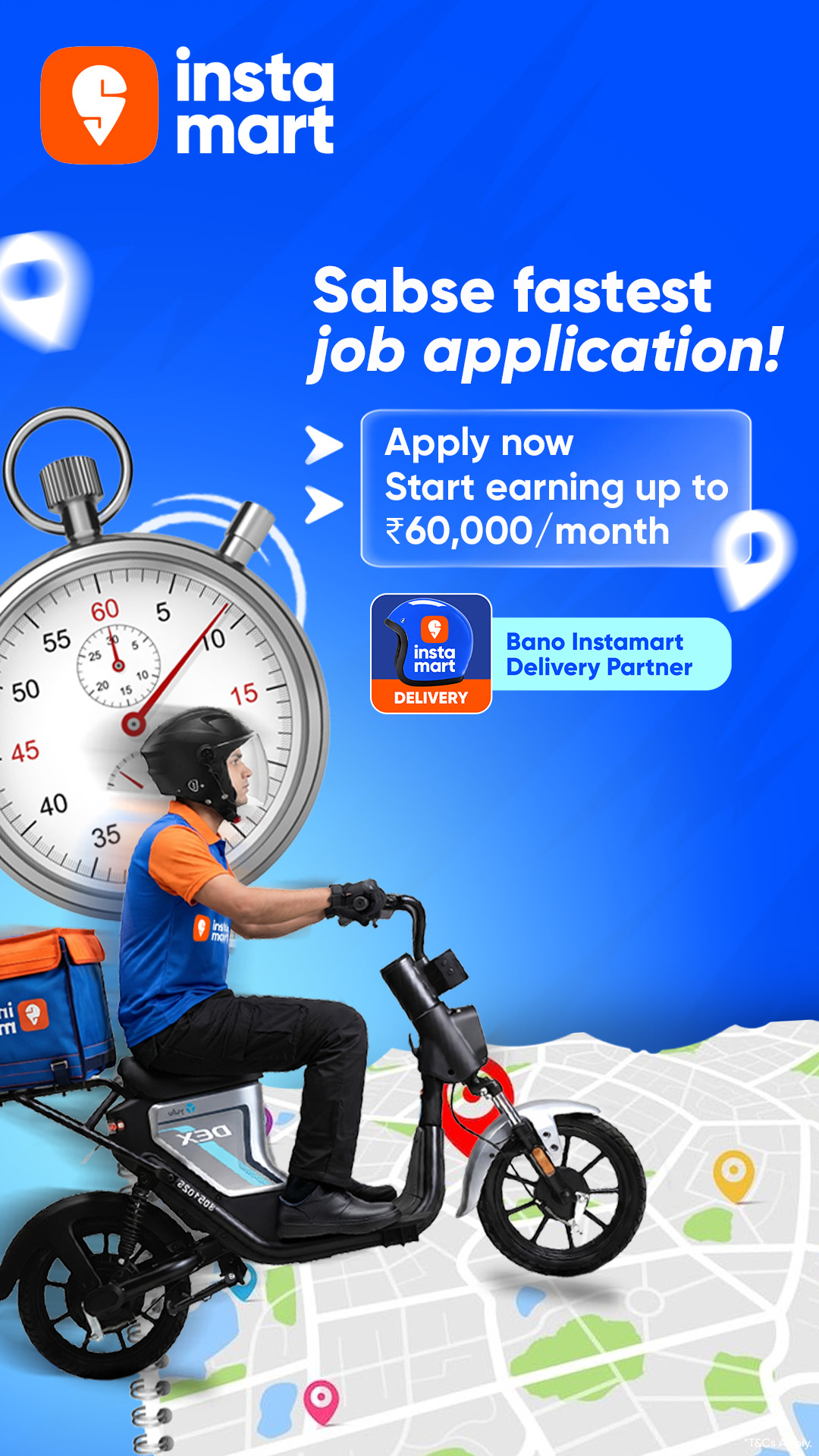 Instamart Delivery Partners Facebook ad from Aug 13, 2026