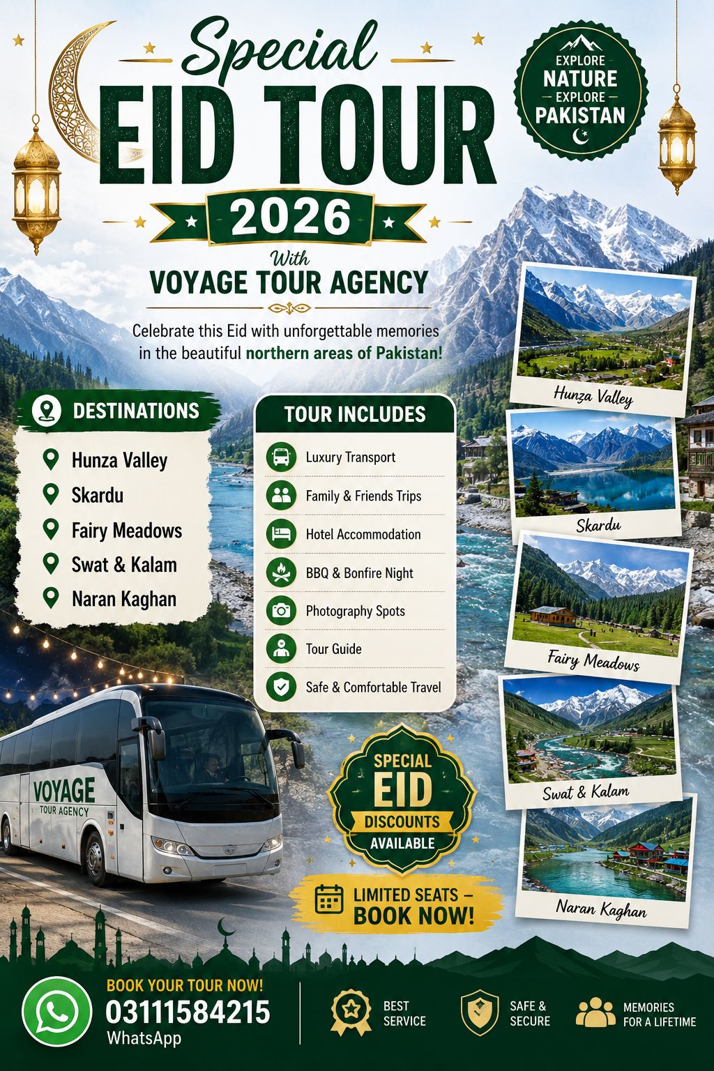Voyage tour agency Facebook ad: Special Eid Tour 2026