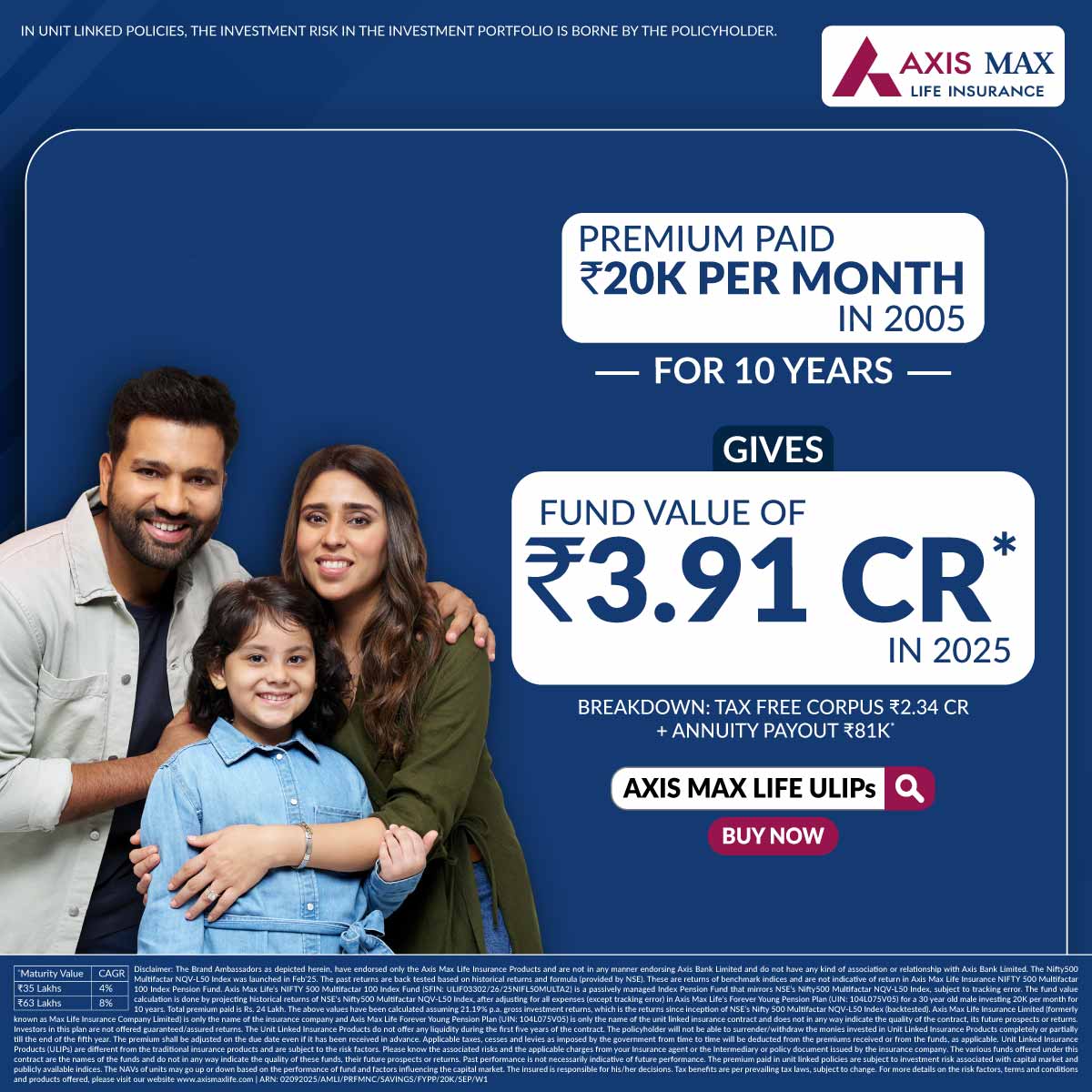 Axis Max Life Insurance Facebook ad