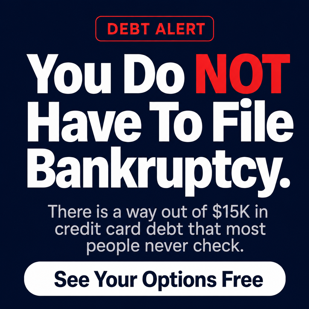 Smart Finance Hub Facebook ad: Credit card debt? Beat it with one affordable monthly…