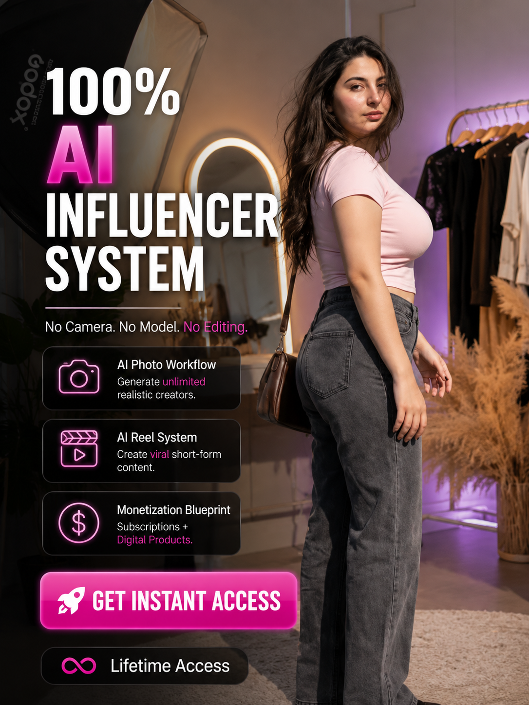 Digieclick Facebook ad: Unlock the AI Creator System