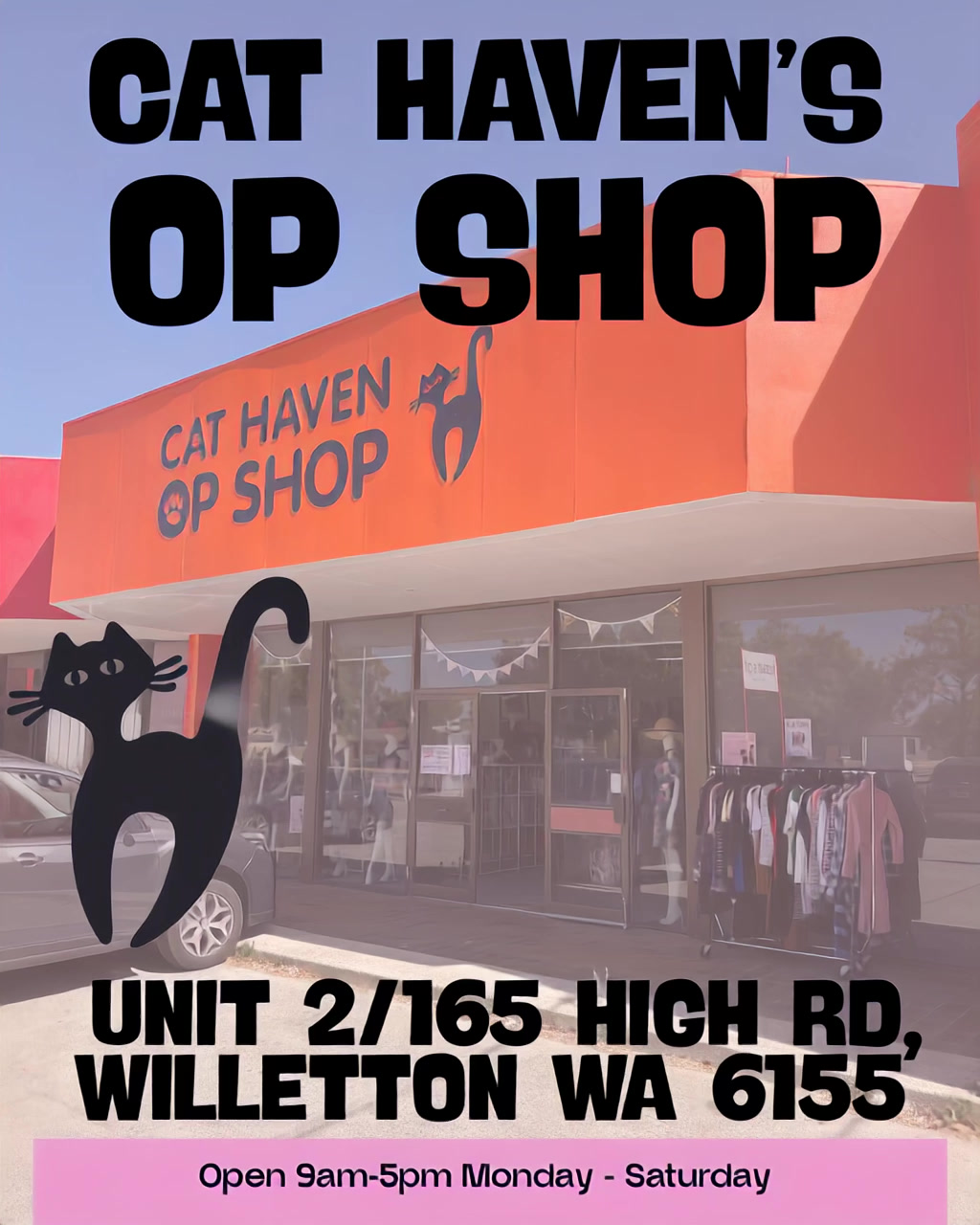 Cat Haven WA Facebook ad: Find Feline Friends at Cat Haven Op Shop