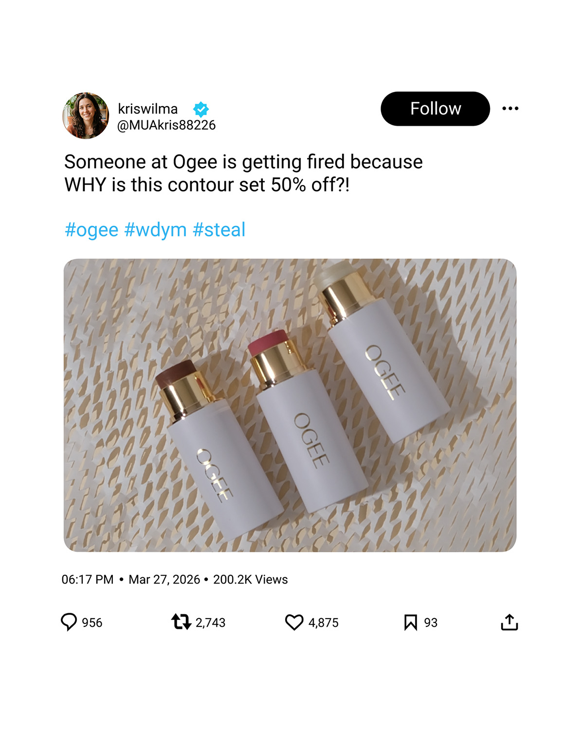 OGEE Facebook ad