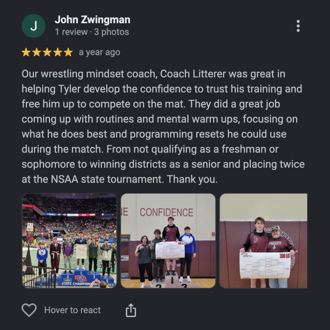 Wrestling Mindset Facebook ad
