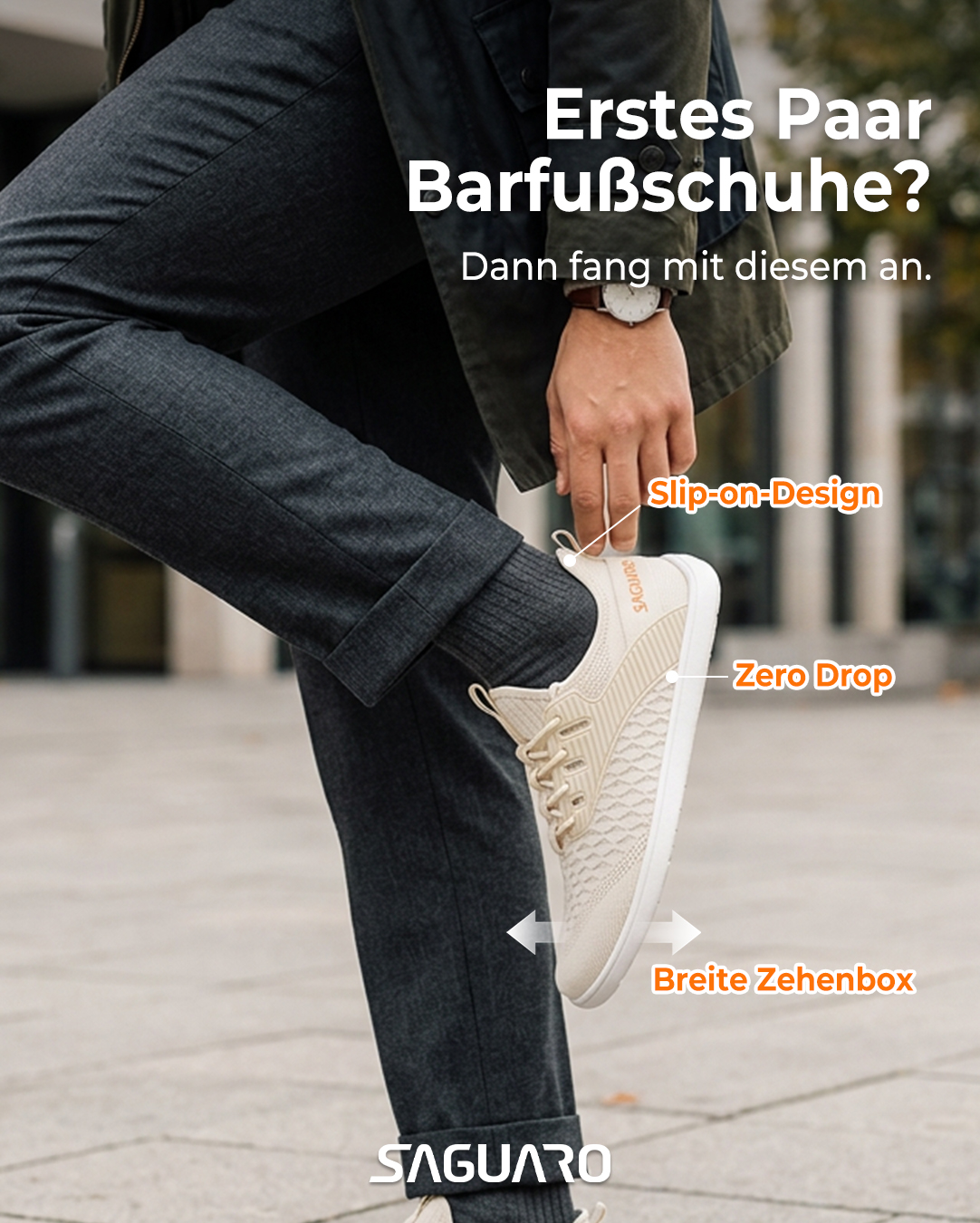 Saguaro De Facebook ad: Dein Einstieg in Barfußschuhe