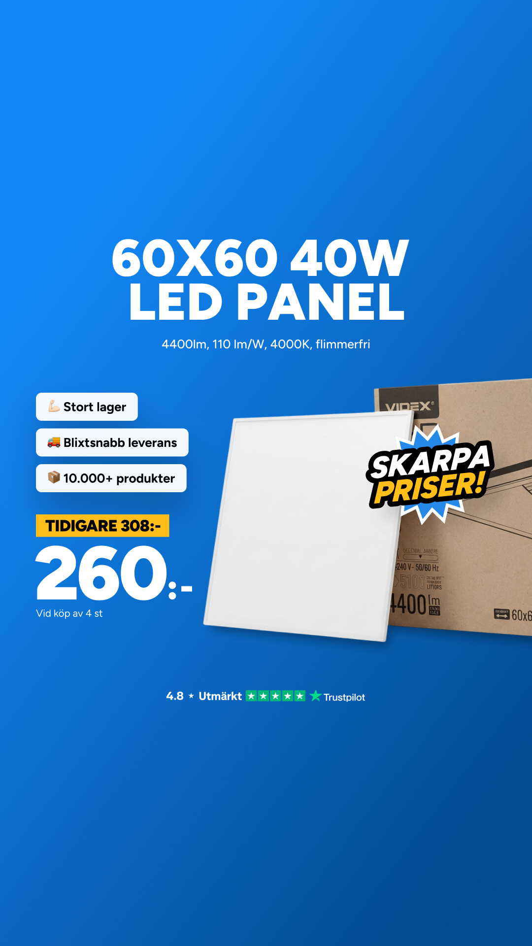 LEDMegaStore.se Facebook ad from Mar 31, 2026
