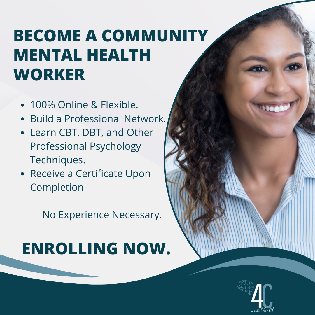 4C Mental Health Facebook ad: Online mental health courses and training for anyone…