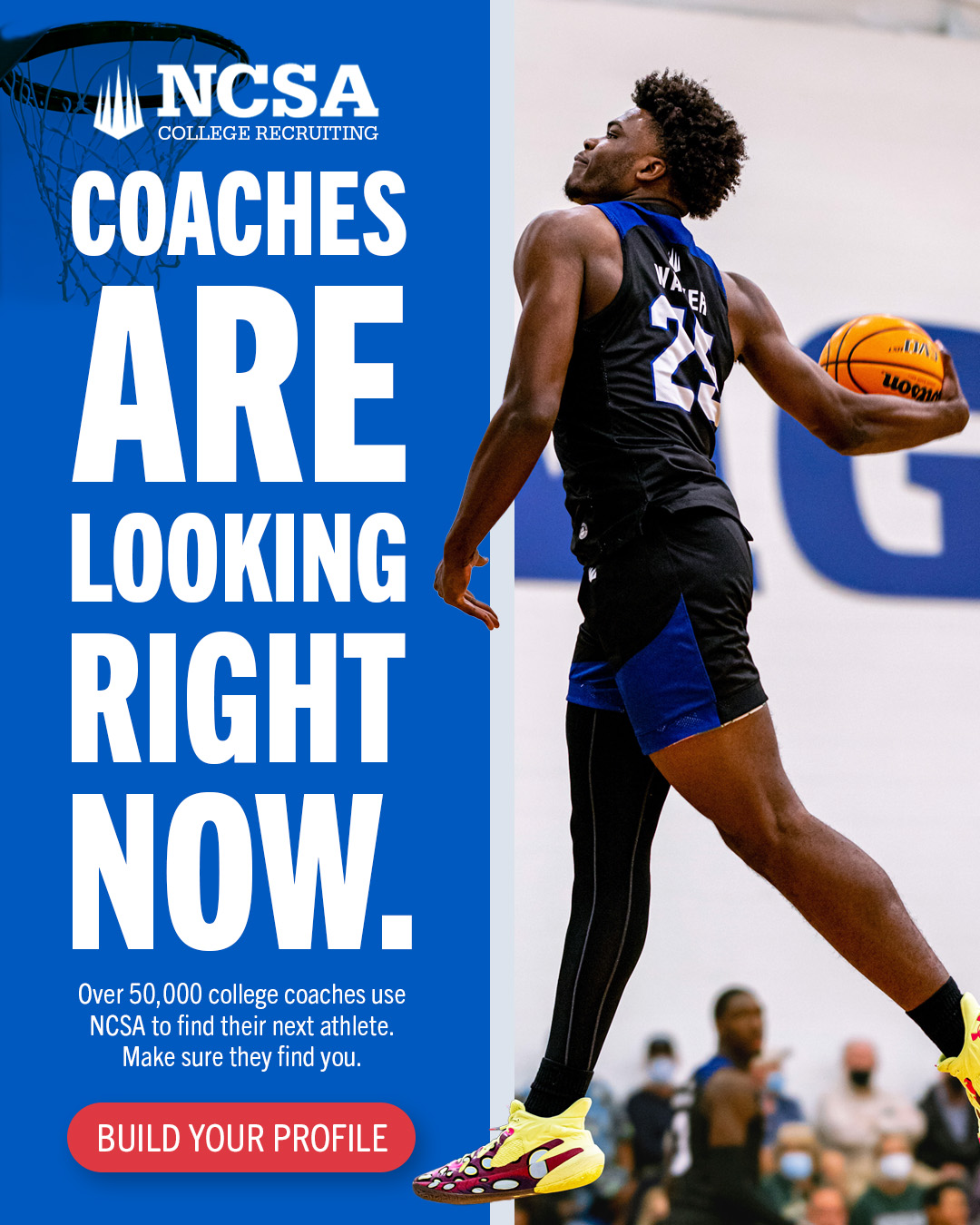 NCSA College Recruiting Facebook ad: Gain Exposure. Get Recruited.