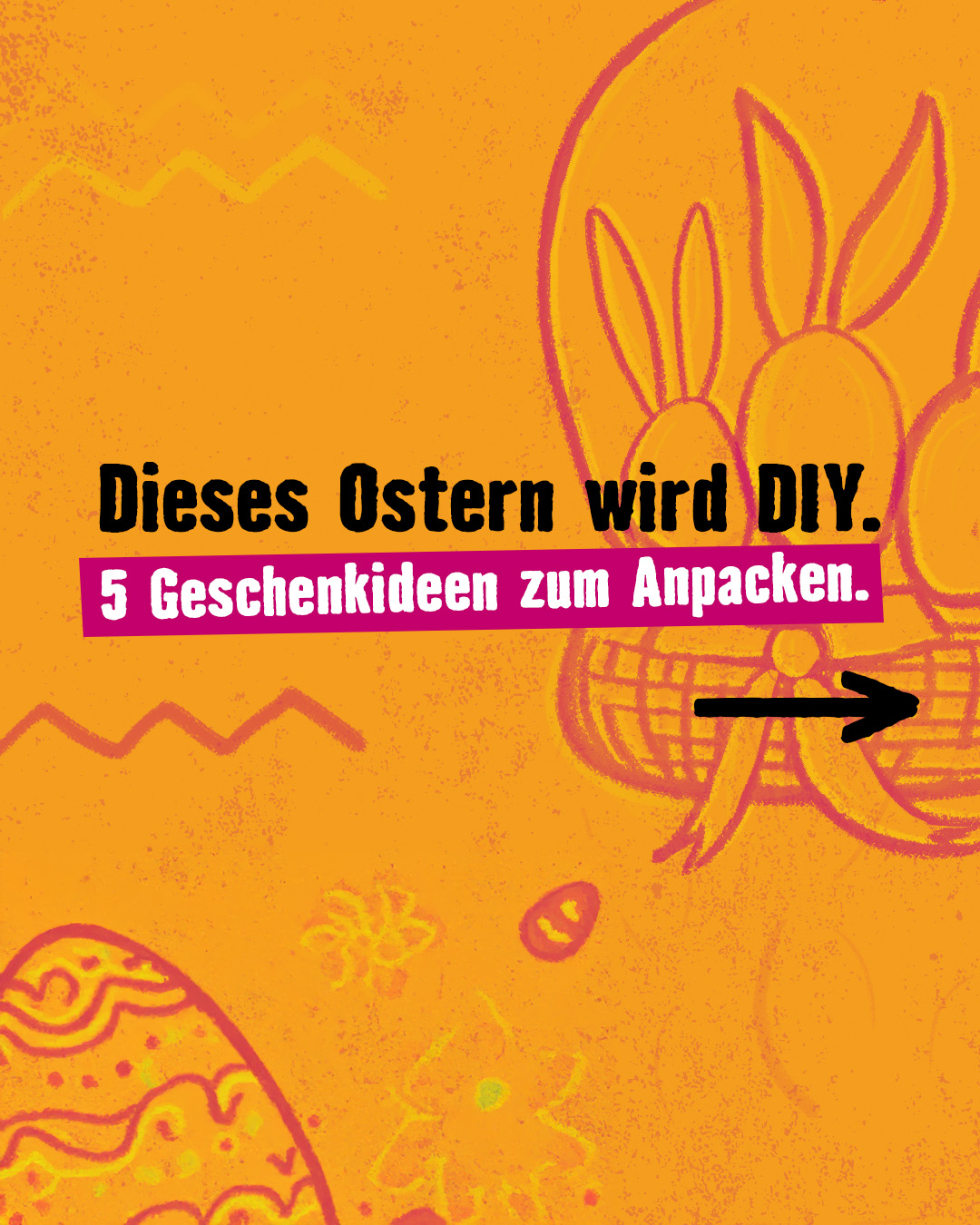 HORNBACH Facebook ad: Ostergeschenke Marke Eigenbau.