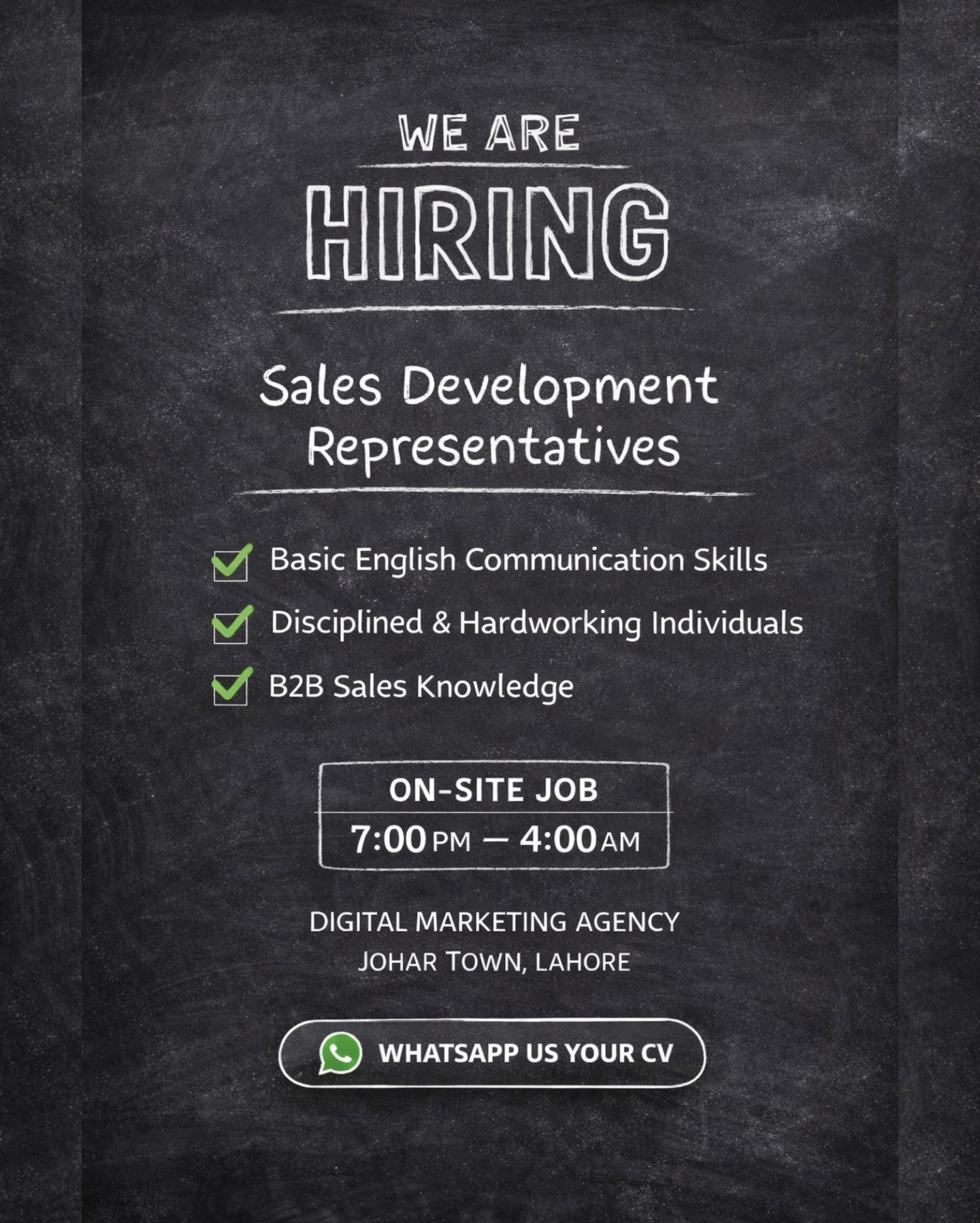 Rafaybutt Facebook ad: We’re Hiring SDRs