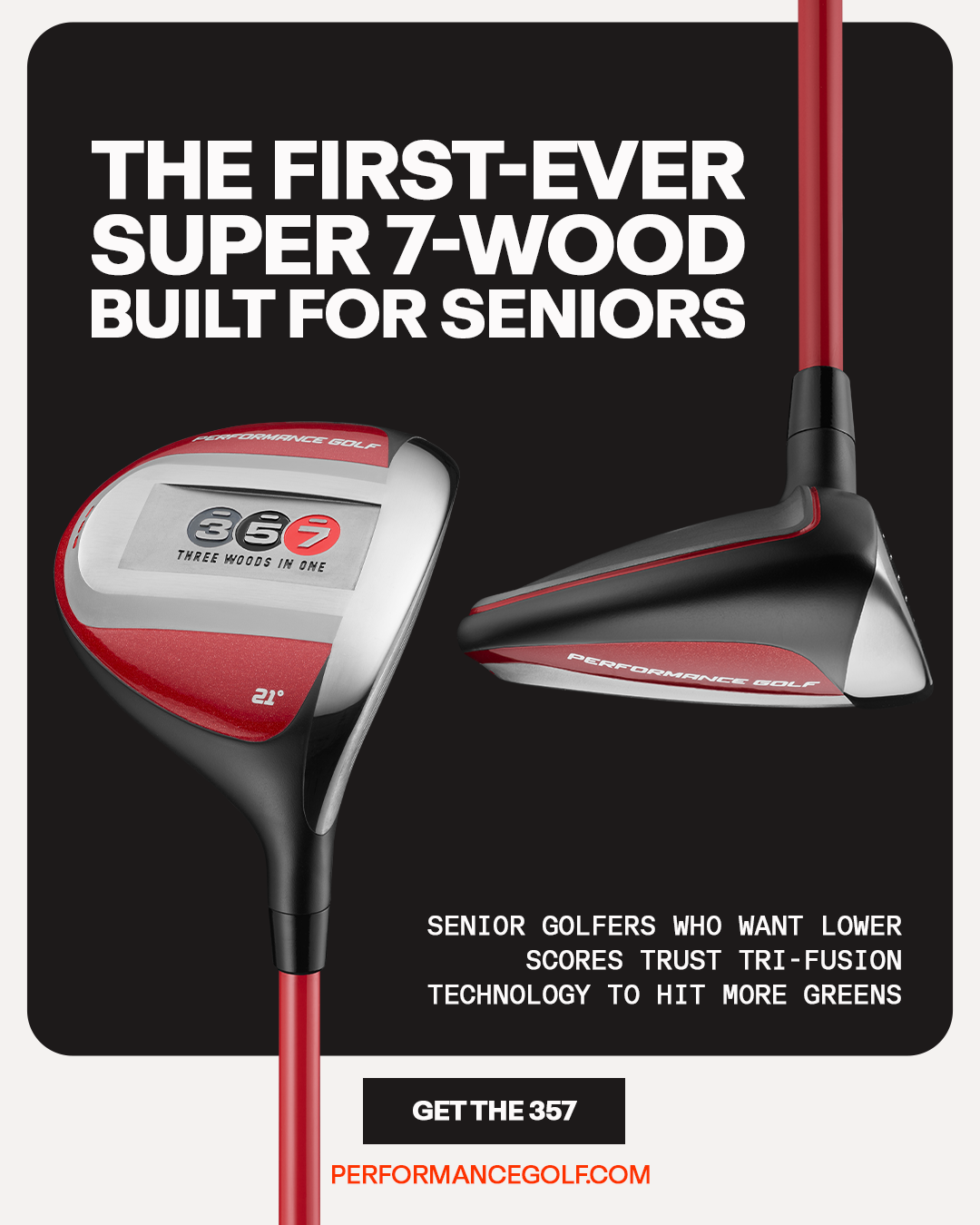 Performance Golf Facebook ad