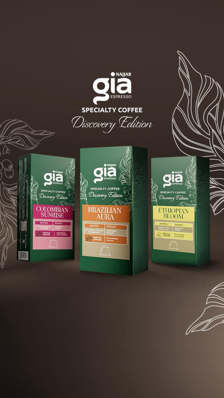 Gia Espresso Facebook ad: Introducing Najjar GIA Specialty Coffee, Discovery…