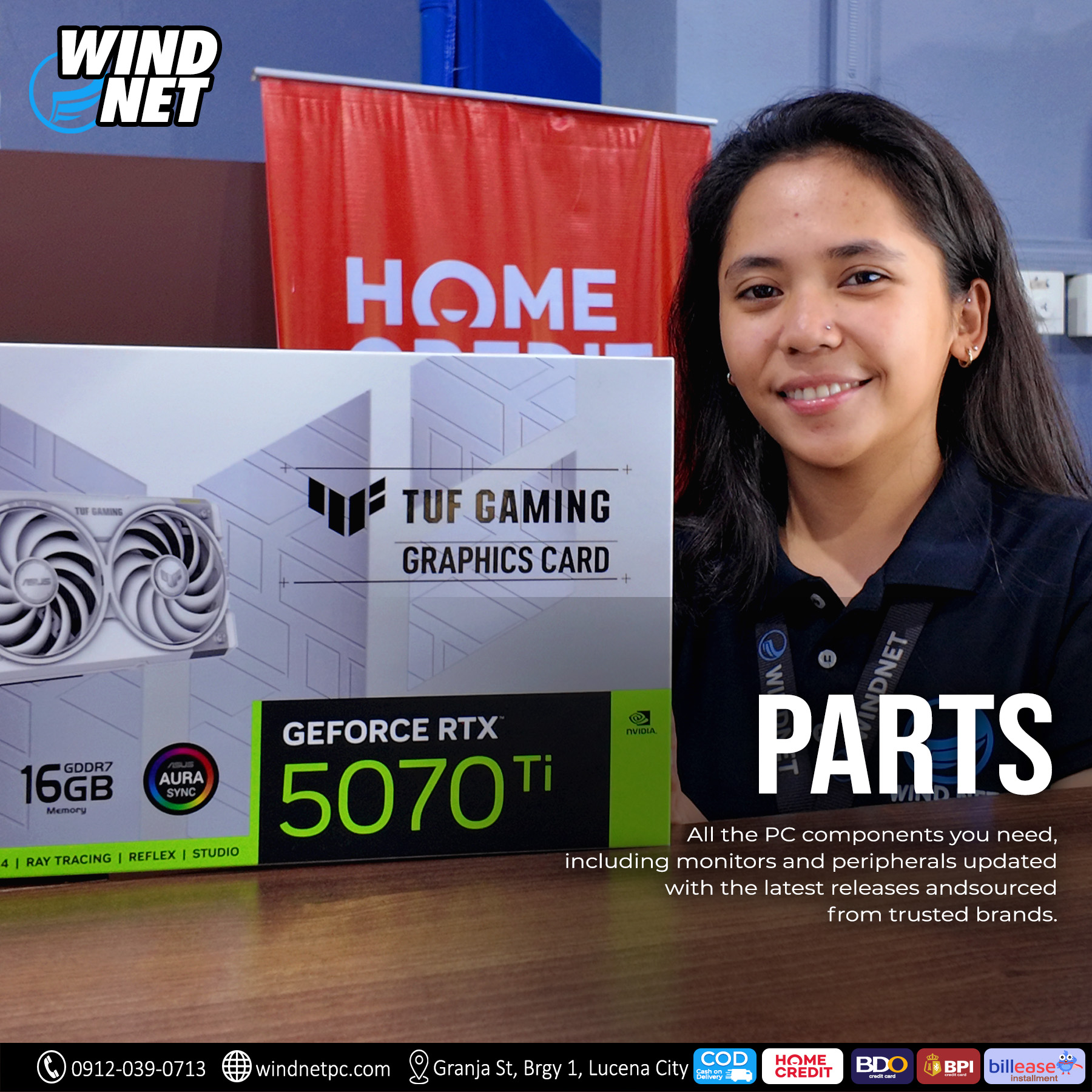Windnet Computers - Lucena City Facebook ad from Aug 11, 2025
