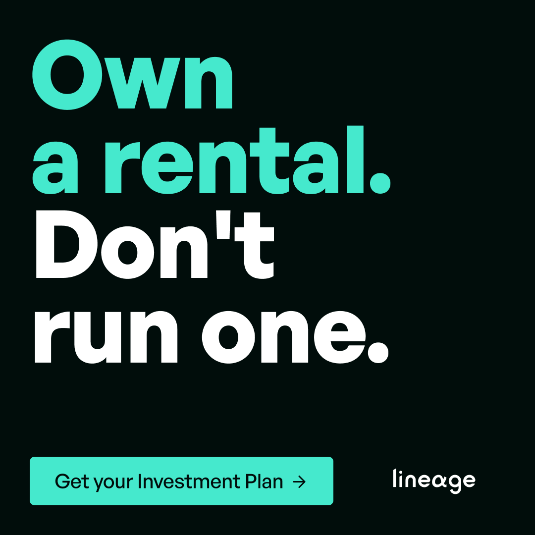 Lineage Real Estate Investing Facebook ad: You're not the landlord.