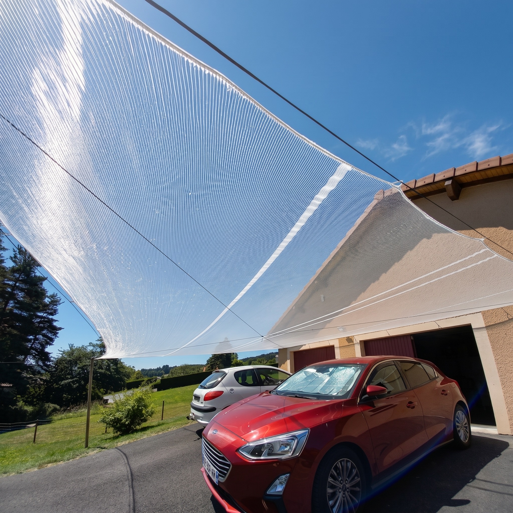 La Fabrique à Filets Facebook ad: Potager, voiture, camping-car, véranda, panneaux solaires.