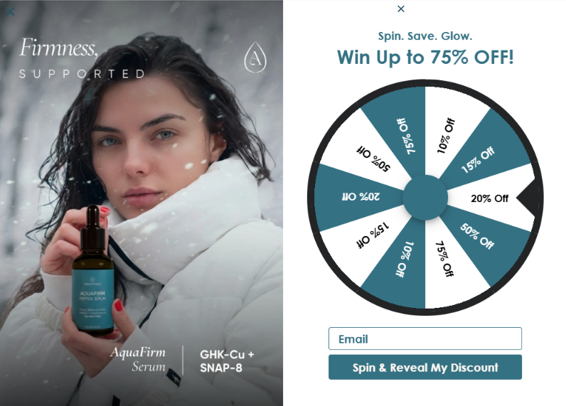 AquaTheory Premium Skincare Facebook ad: Luxury skincare. Your price.