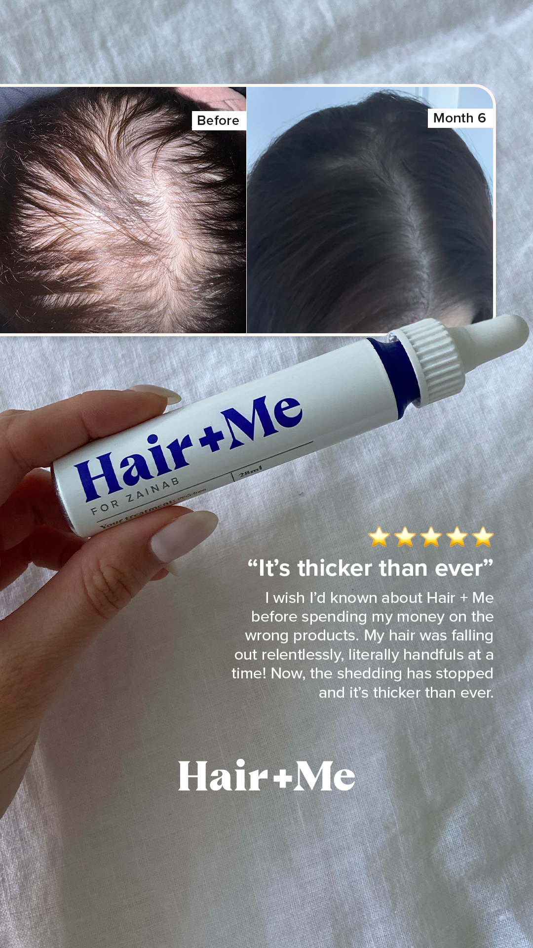 Hair + Me Facebook ad