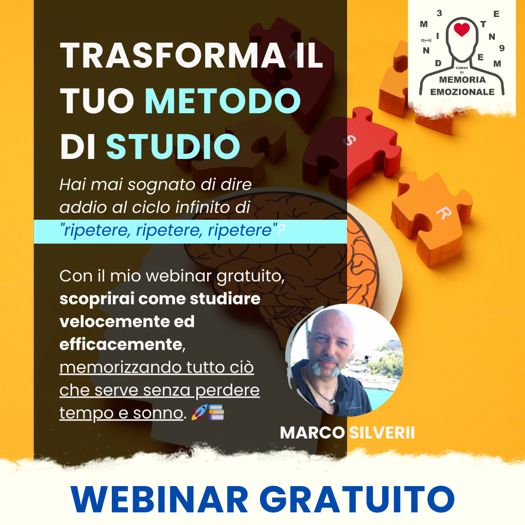 Memoria Emozionale Facebook ad: Webinar GRATIS: Smetti di ripetere, ripetere, ripetere