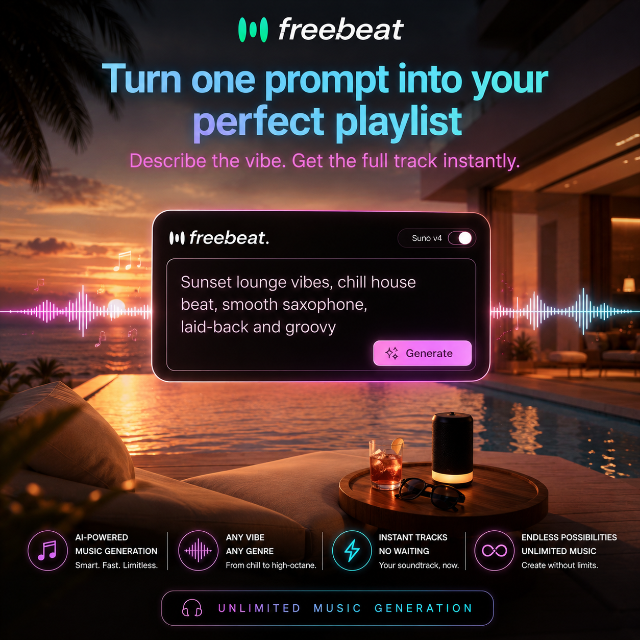 Freebeat AI Facebook ad: Transform Your Music into Stunning Videos