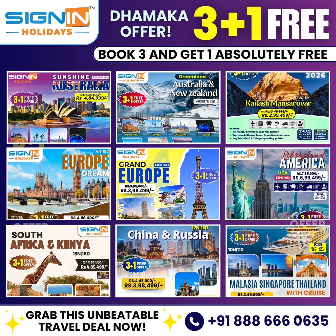 Signin Travels Pvt Ltd. Facebook ad: Travel lovers, this is YOUR moment!