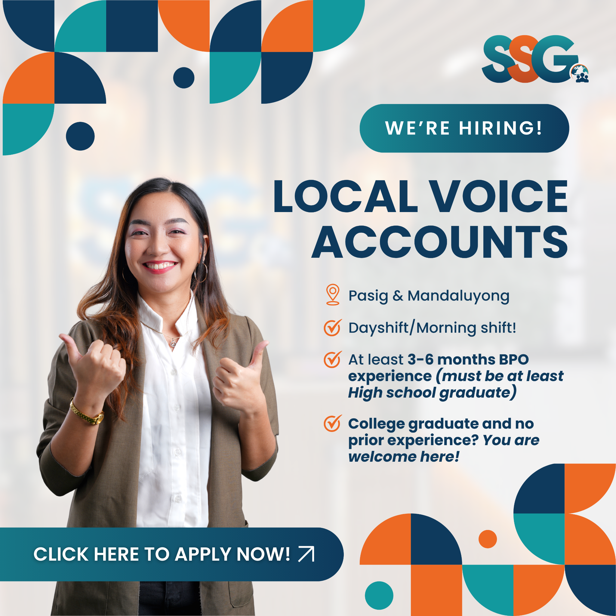 Support Services Group - Careers PH Facebook ad: Kickstart your BPO experience