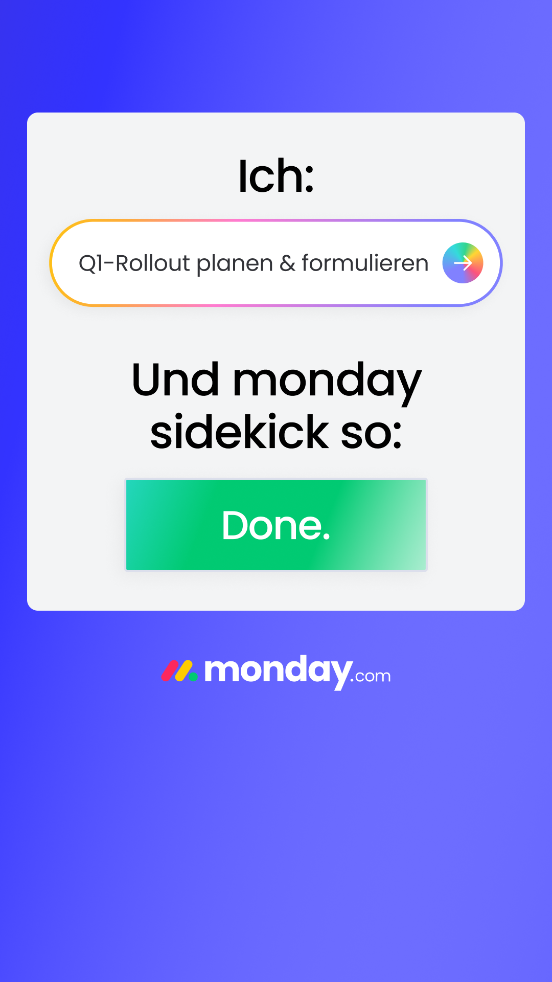 monday.com Facebook ad