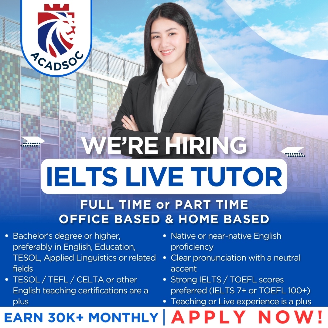 Acadsoc Online English Tutor Club Facebook ad