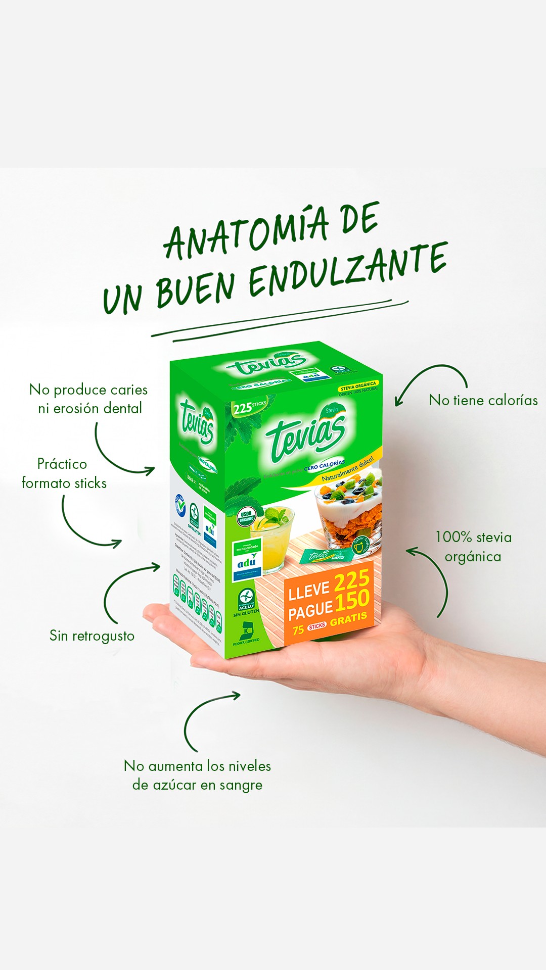 Tevias Facebook ad: No todos los endulzantes son iguales